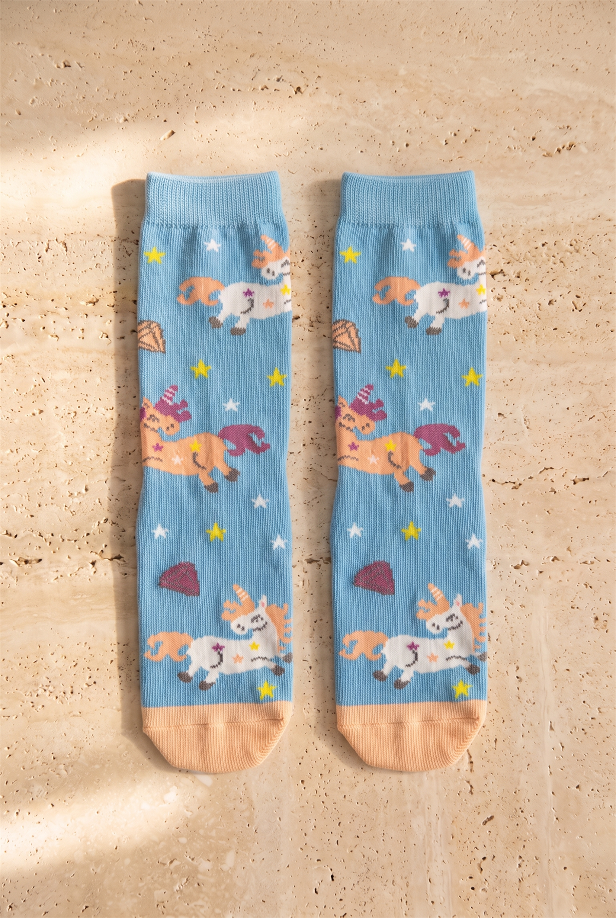 Kız Çocuk Unicorn Desenli 3Lü Kutulu Soket Çorap