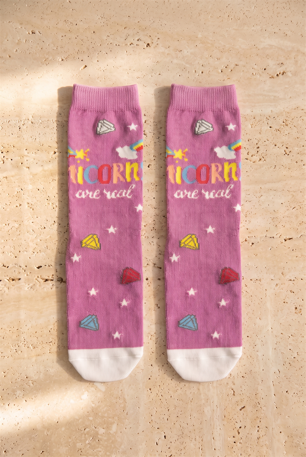 Kız Çocuk Unicorn Desenli 3Lü Kutulu Soket Çorap