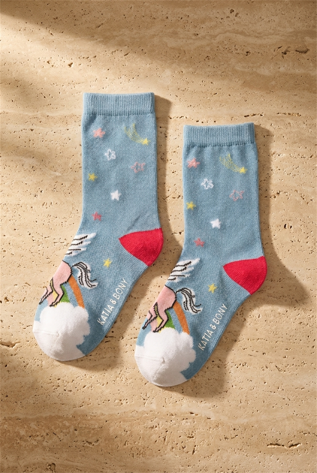 Kız Çocuk Unicorn Desenli 4lü Paket Soket Çorap