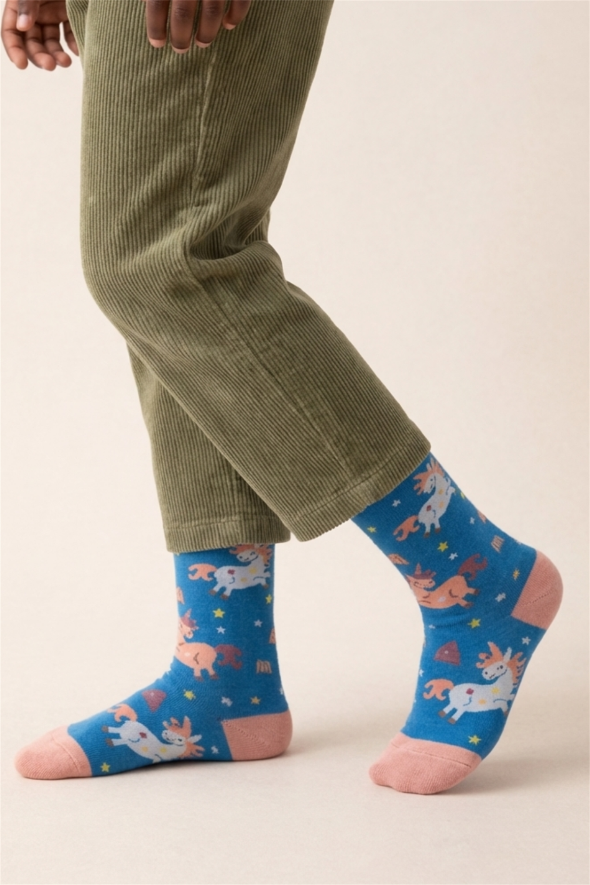 Girls Unicorn Patterned Sock Socks Dark Blue