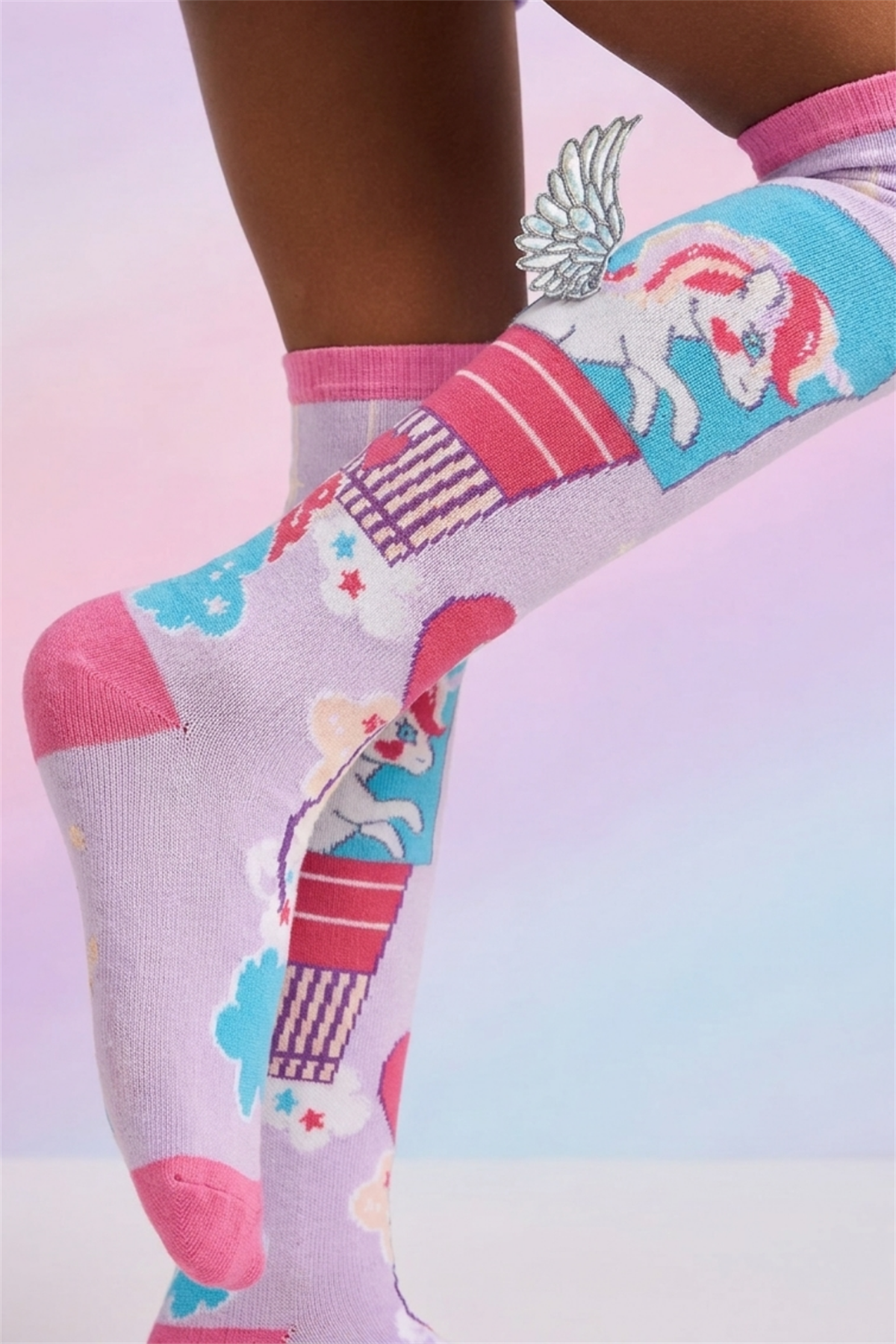 Girls Unicorn Laptop Socks Patterned