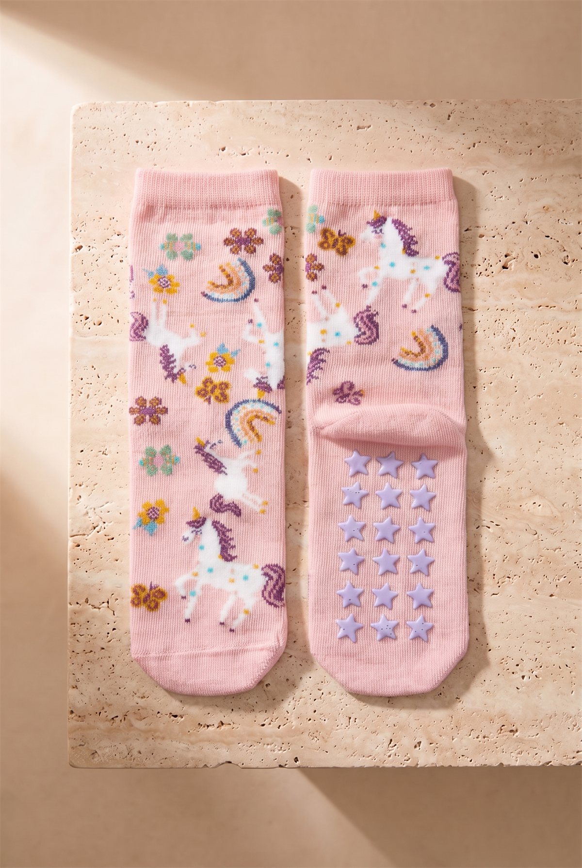 Kız Çocuk Unicorn Kutulu 3lü Pamuklu Soket Çorap