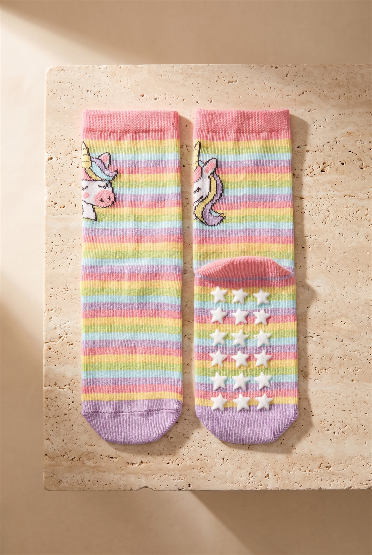 Kız Çocuk Unicorn Kutulu 3lü Pamuklu Soket Çorap