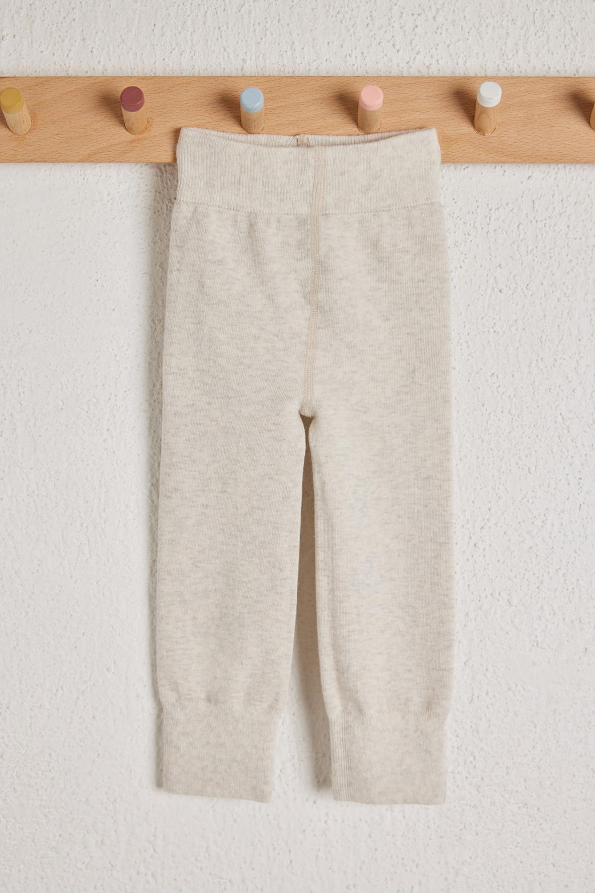 Baby Leggings with Tire Detail Cream