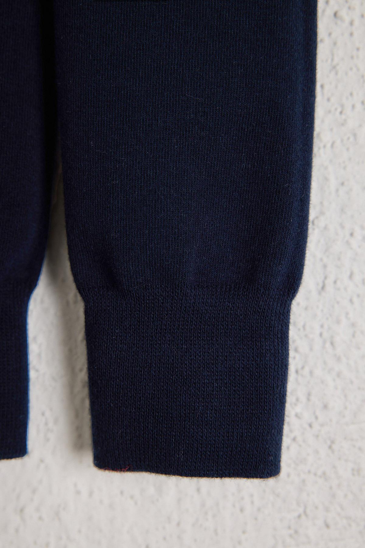 Navy Blue Childrens Leggings with Rubber Detail