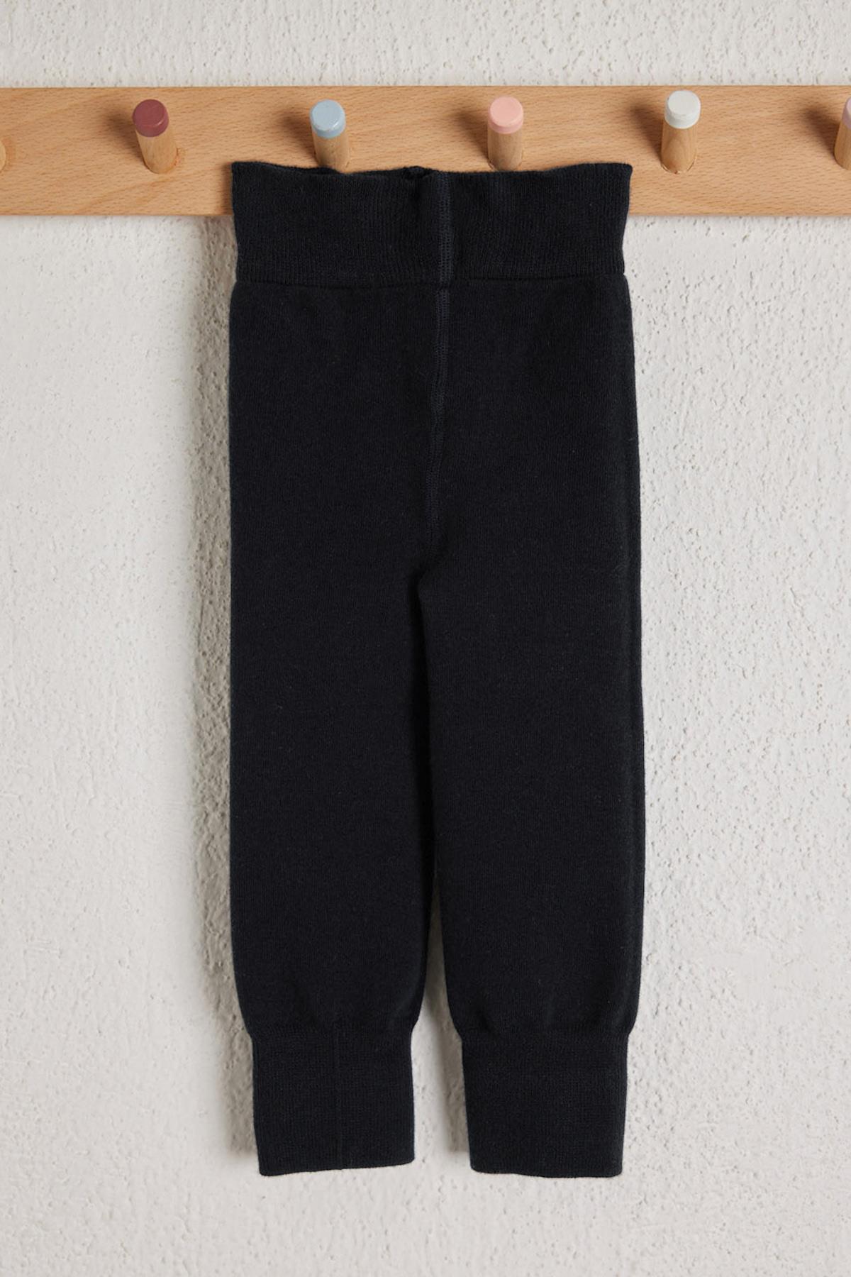 Child Leggings with Tire Detail Black