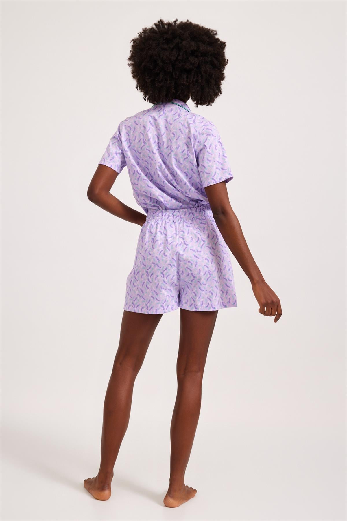 Lavender Women Şort Lila