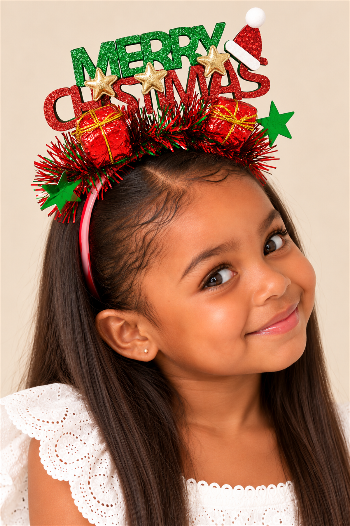 Merry Christmas Desenli Yılbaşı Taç