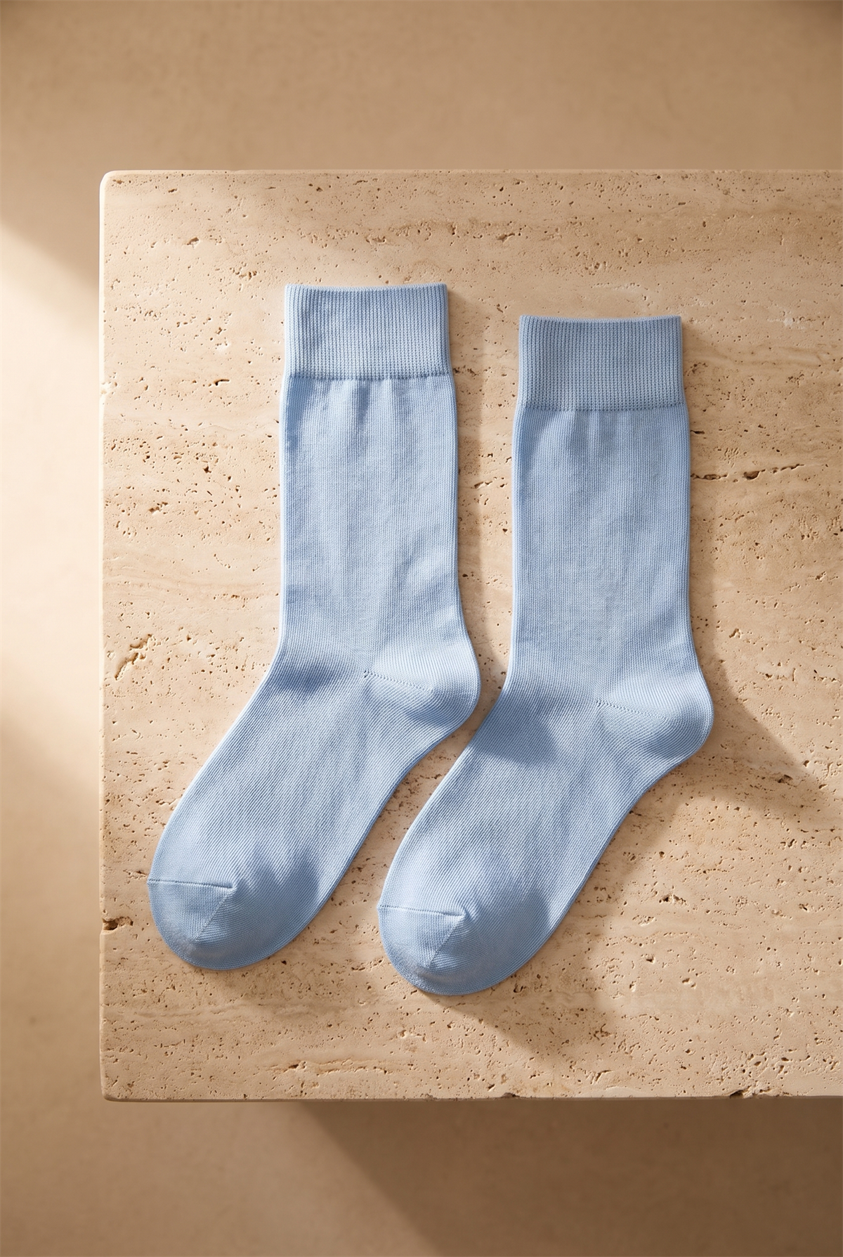 Mercerized Mens Sock Socks Light Blue