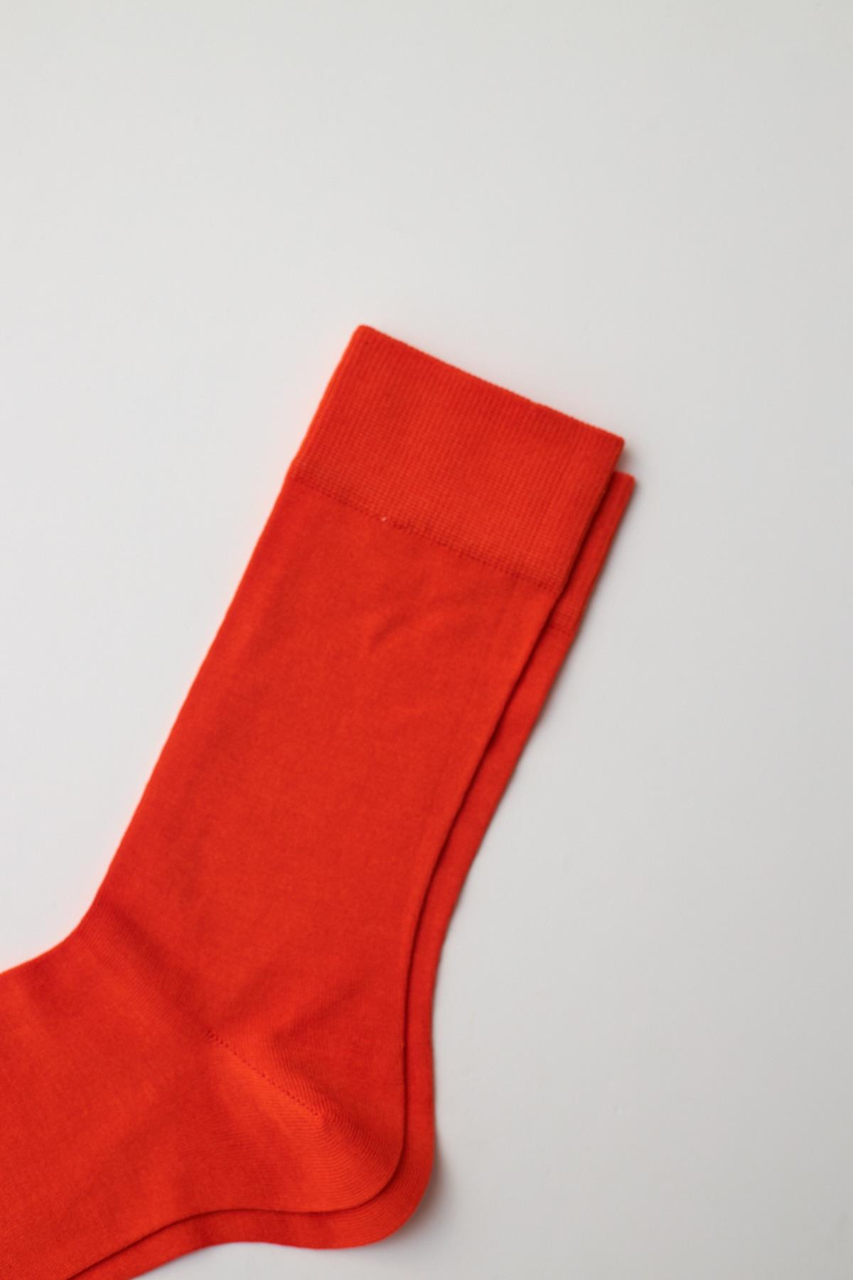 Merserize Erkek Soket Çorap Turuncu