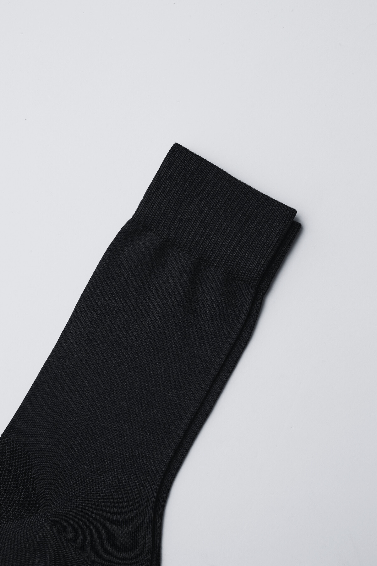 Merserize Fileli Erkek Soket Çorap Siyah