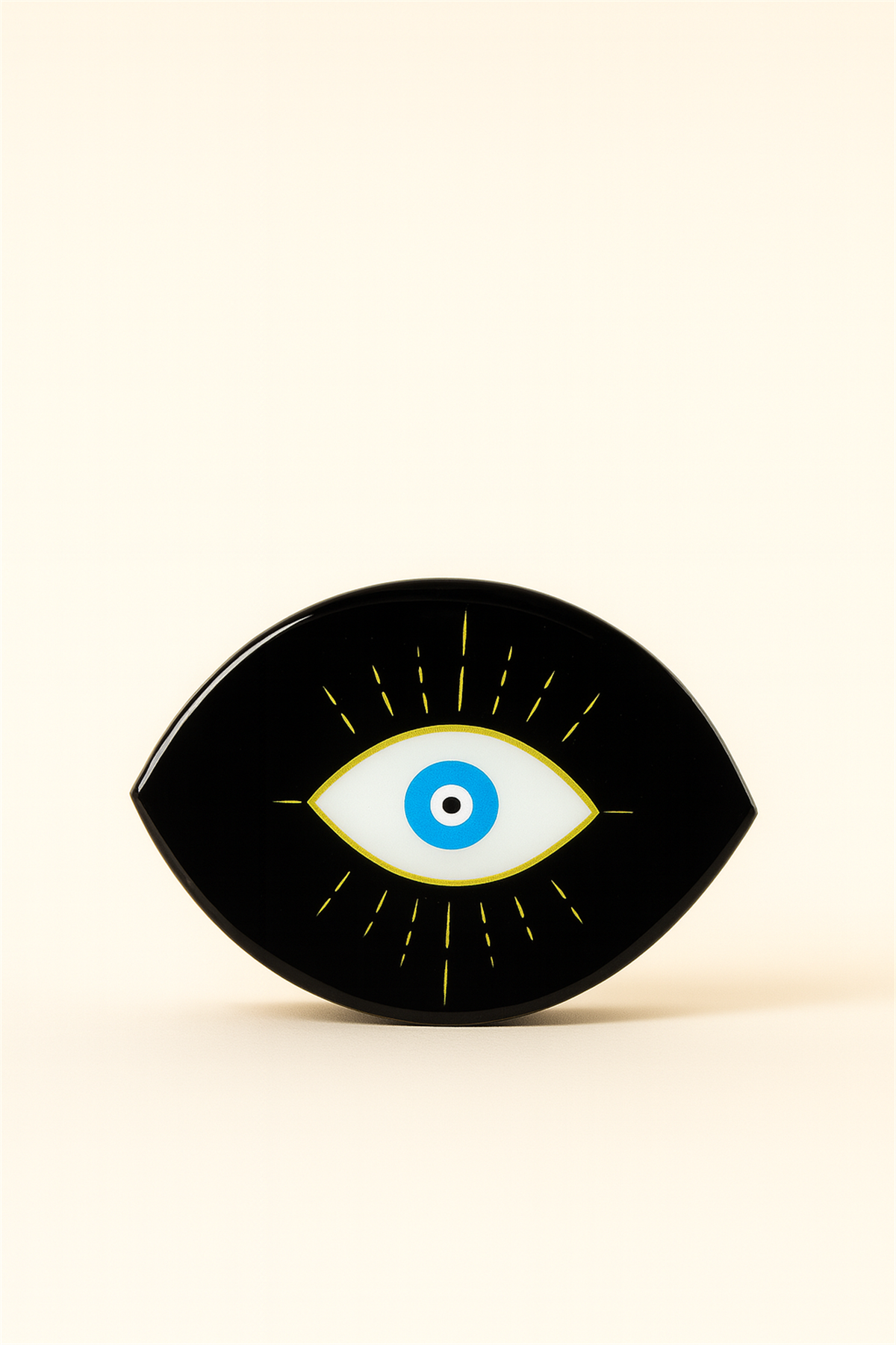 Nazar Boncuklu Kemik Mandal Toka Siyah