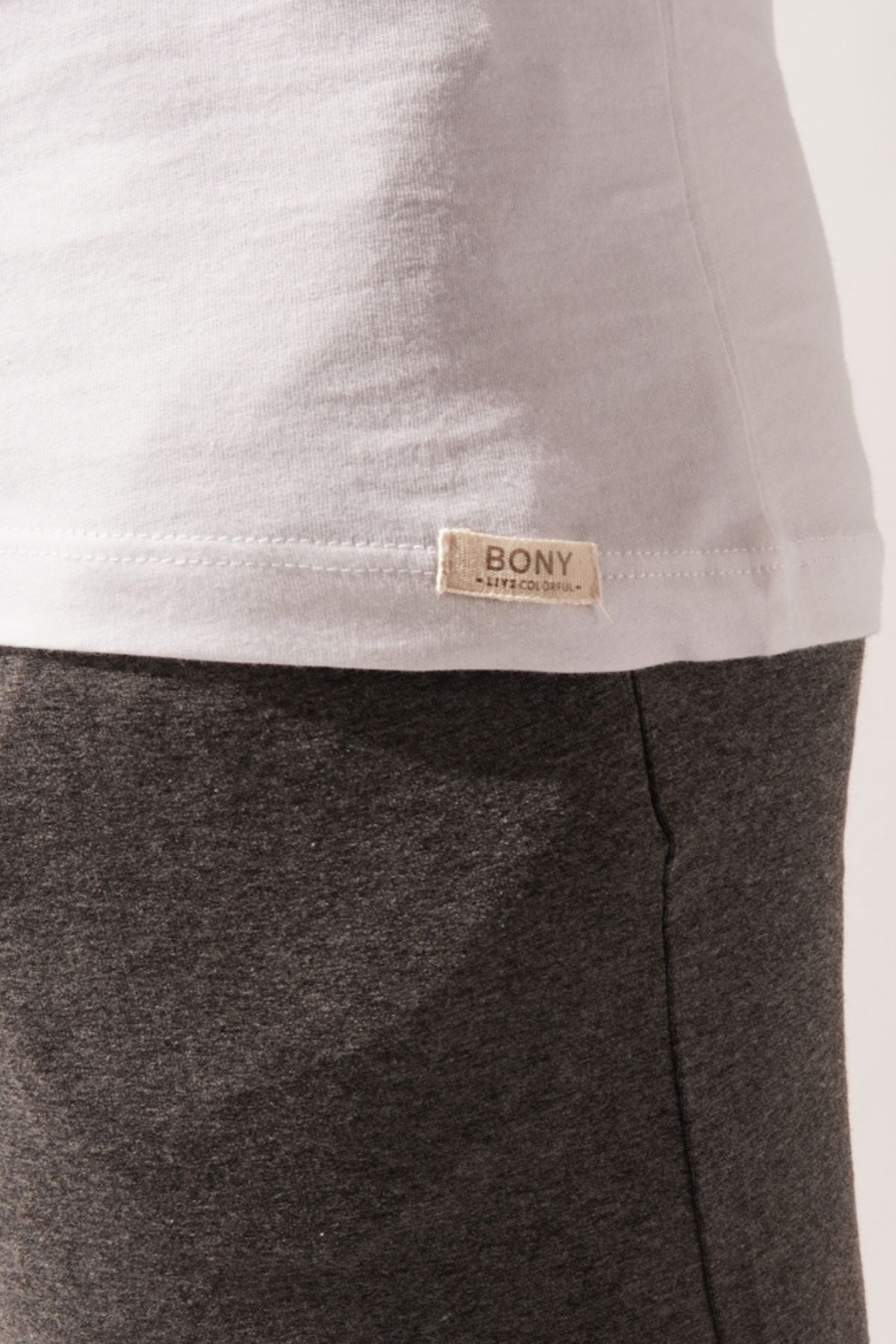 Round Neck Basic Mens Tank Top White