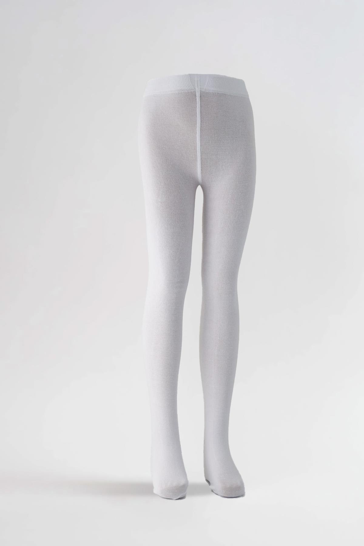 Cotton Childrens Tights White