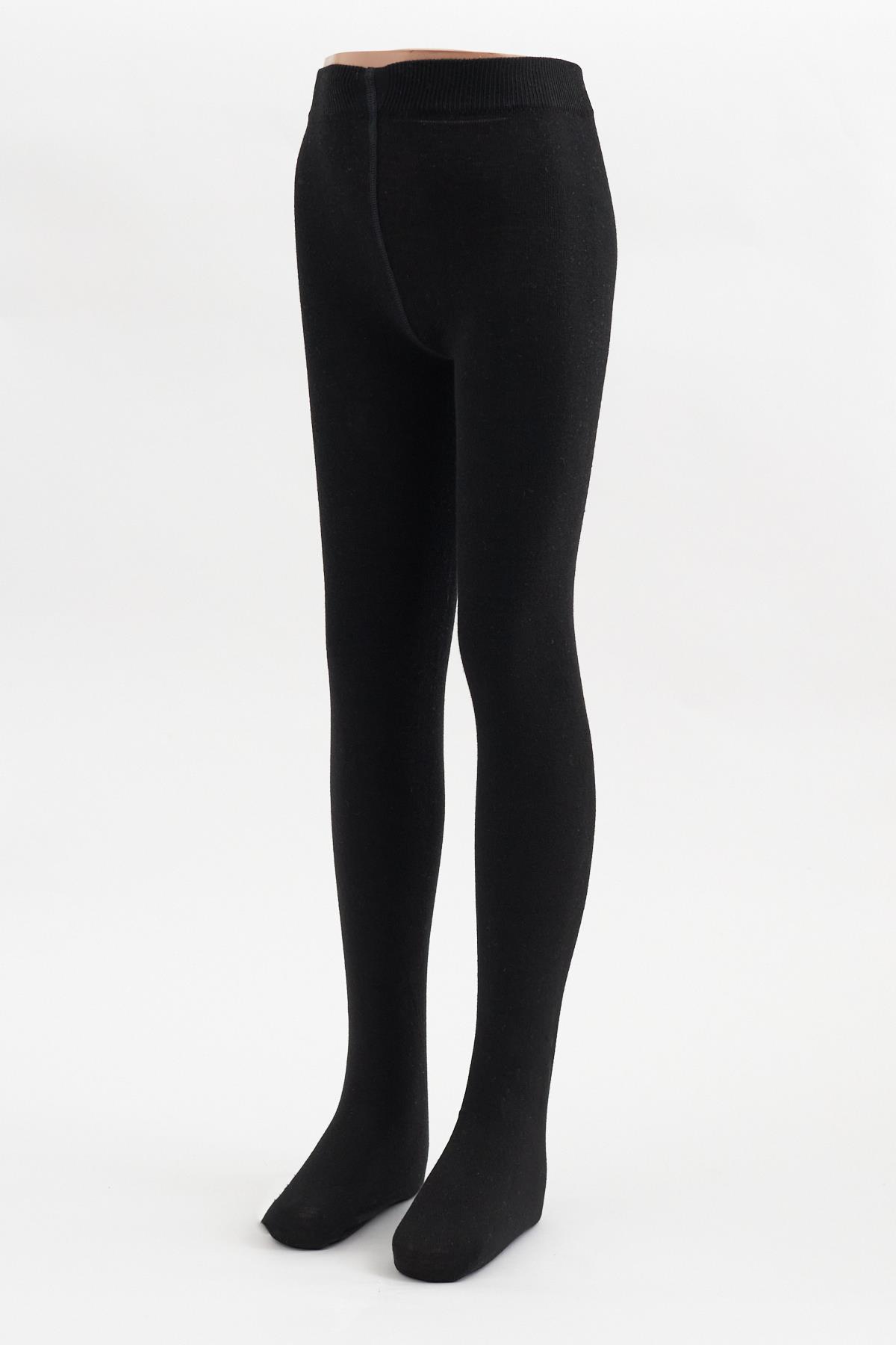 Childrens Cotton Tights Black