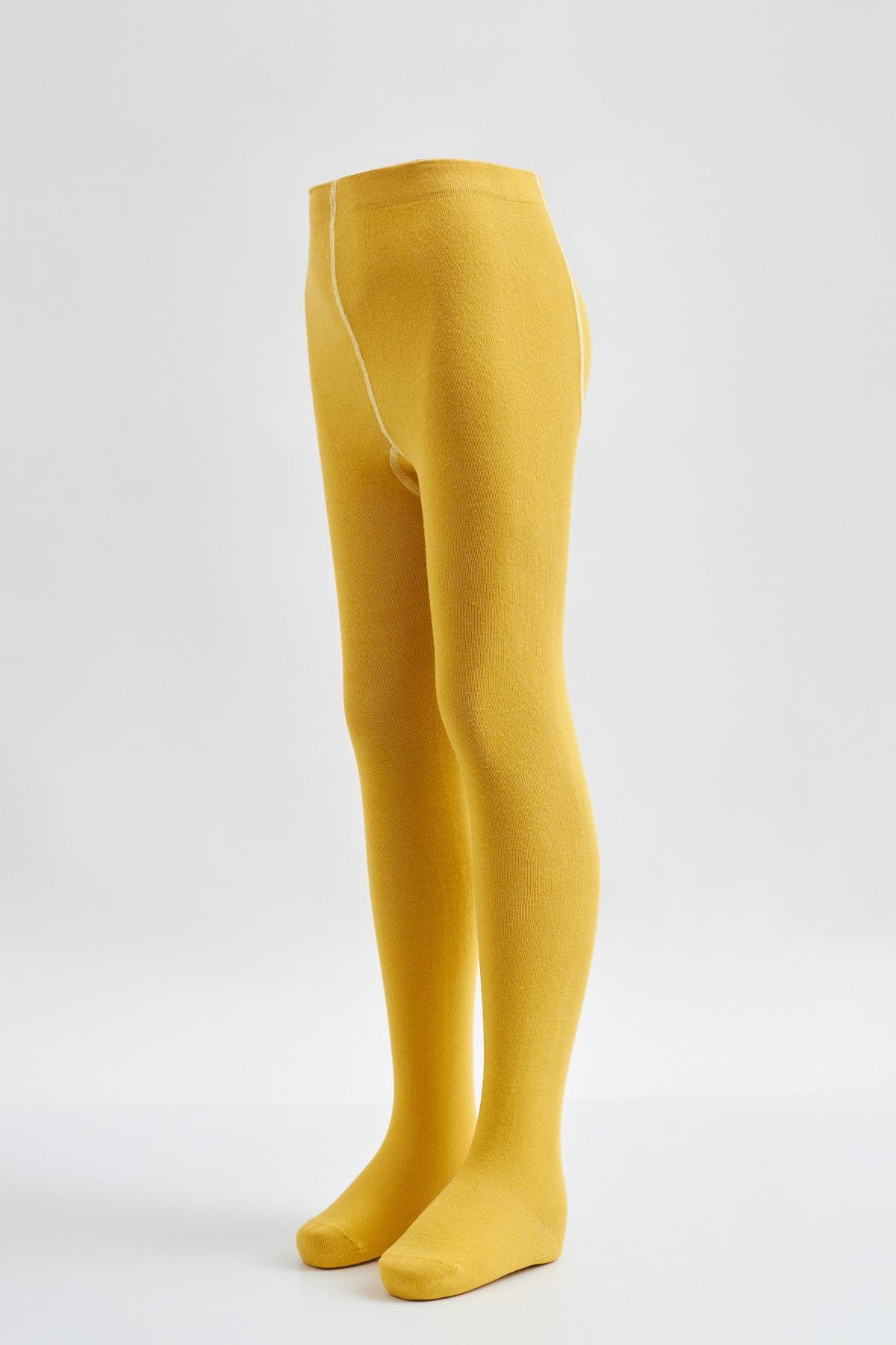 Pamuklu Bebek  Külotlu Çorap Sarı