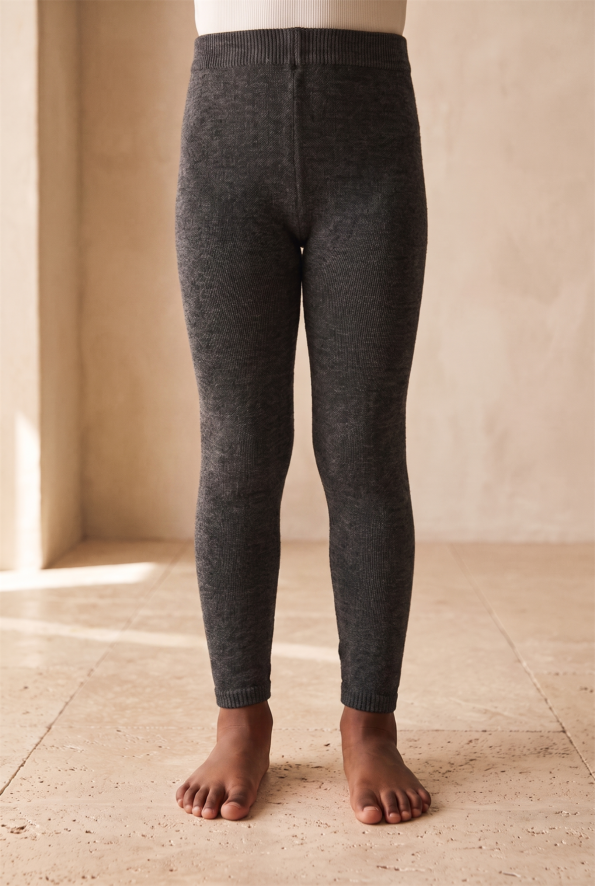 Childrens Cotton Tights Anthracite