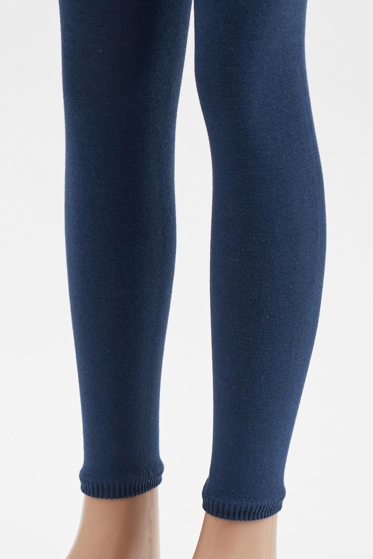Childrens Cotton Leggings Navy Blue