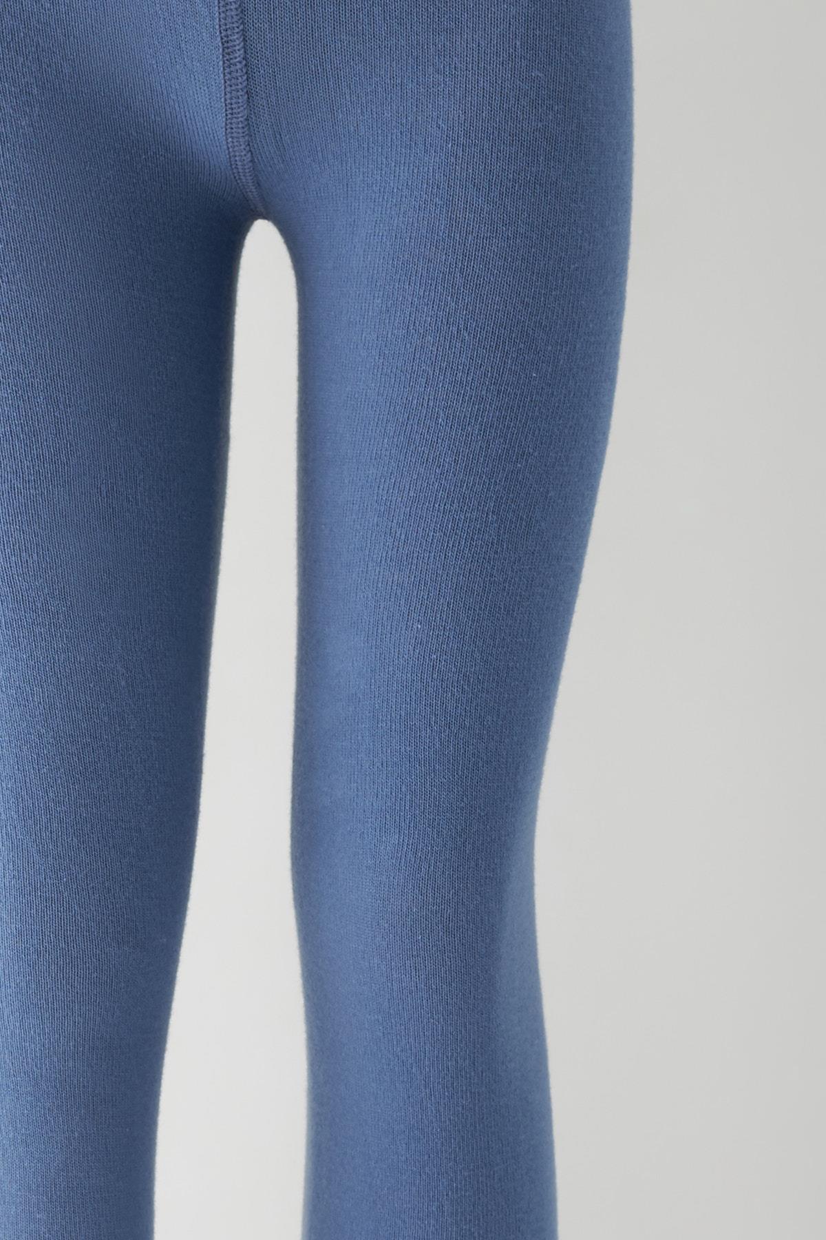 Cotton Childrens Leggings Blue