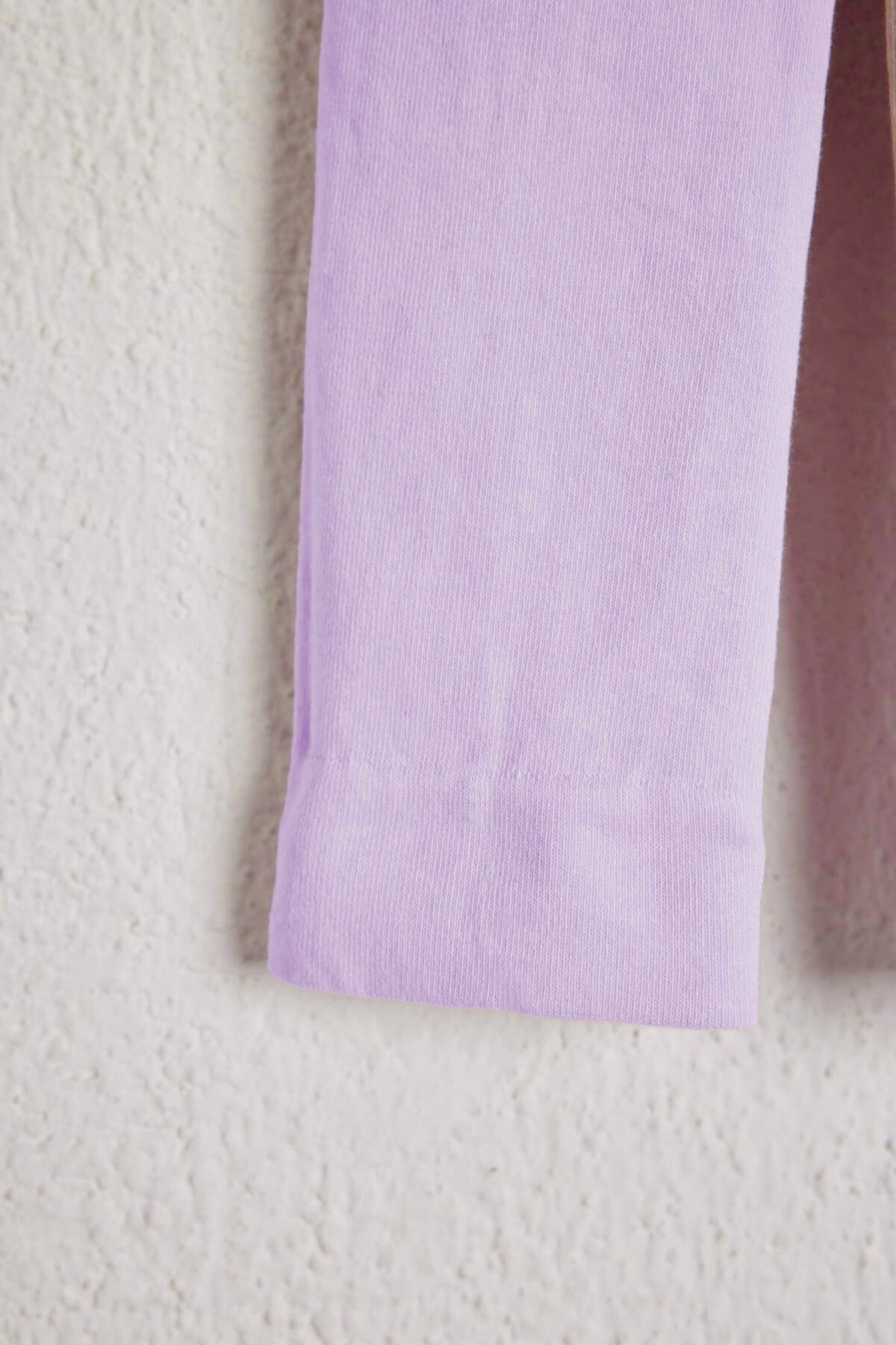 Cotton Childrens Leggings Dark Lilac