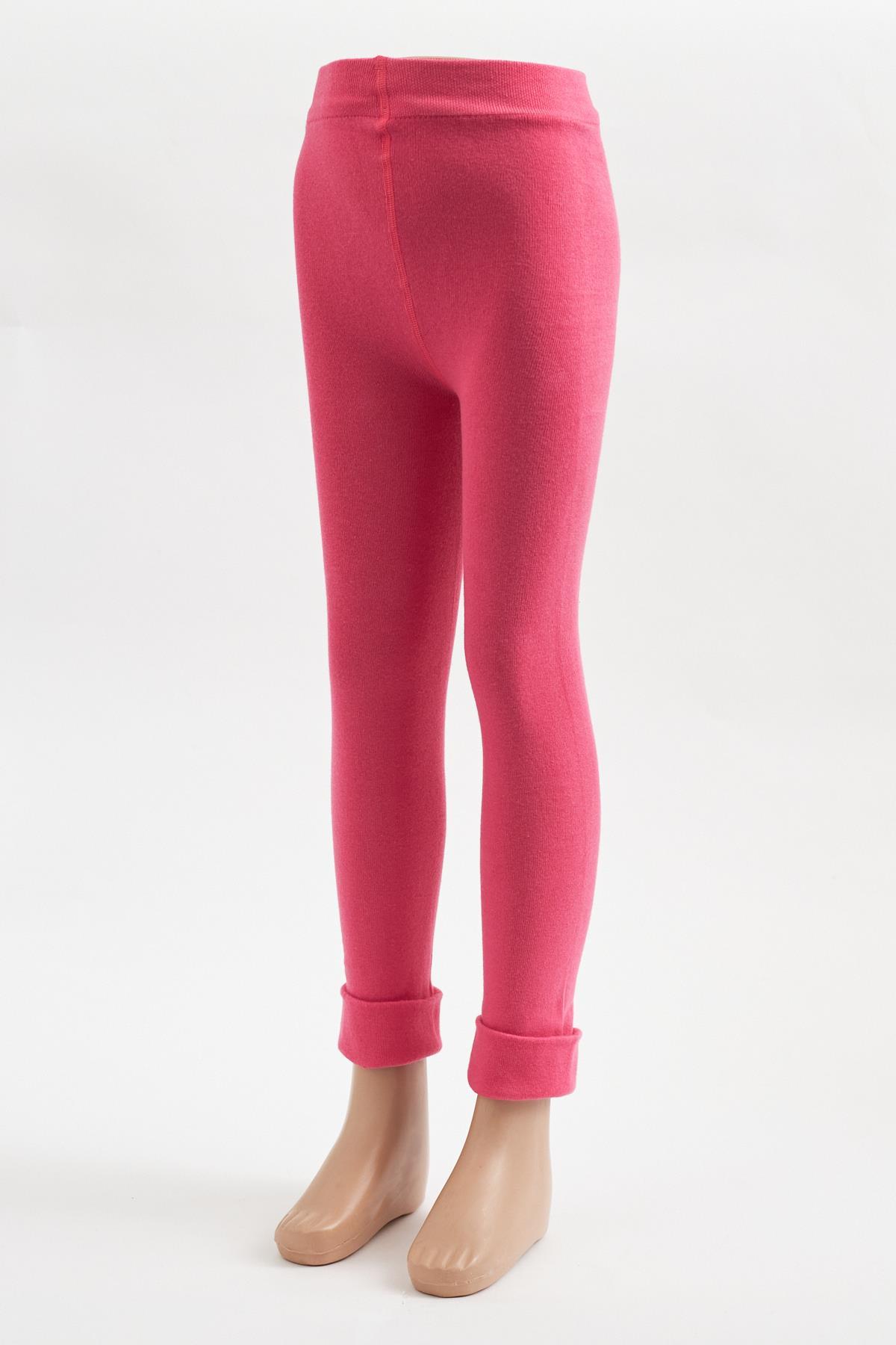 Cotton Childrens Leggings Dark Pink