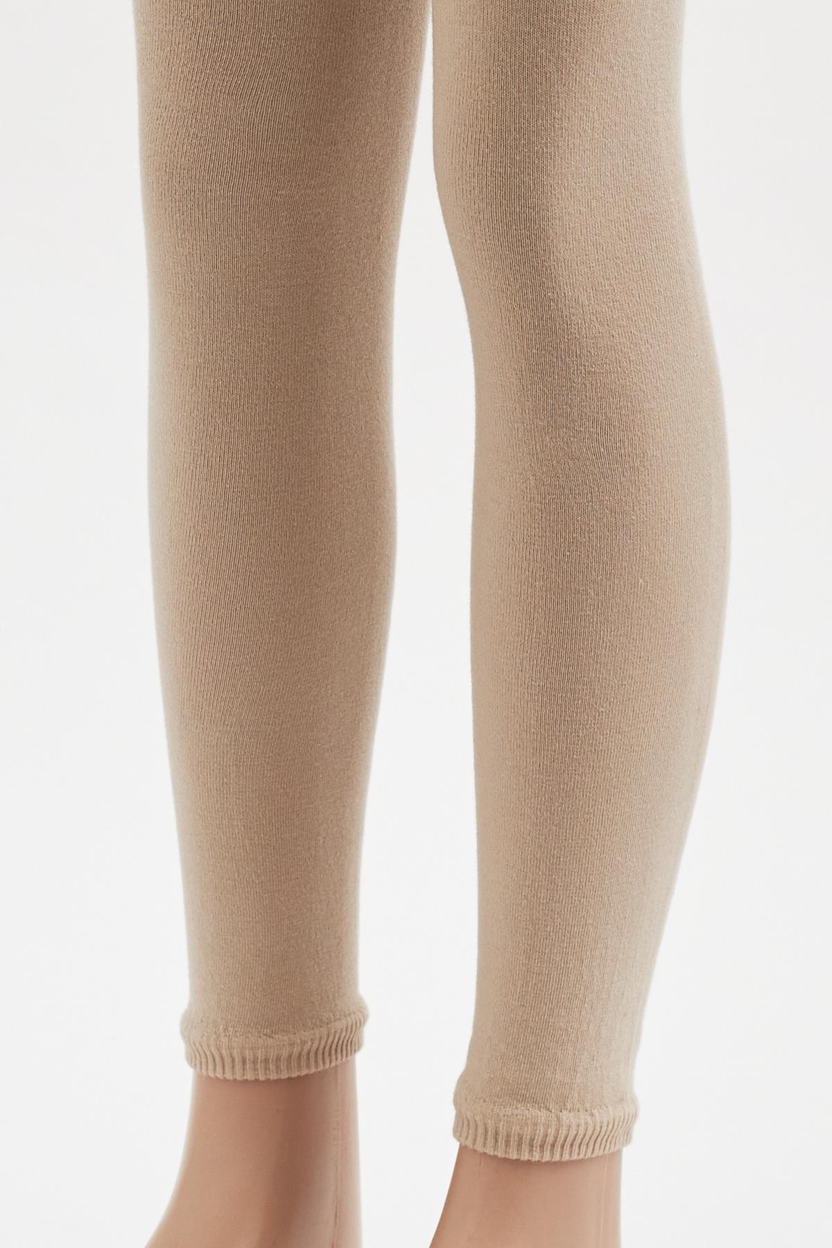 Childrens Cotton Leggings Milk Brown