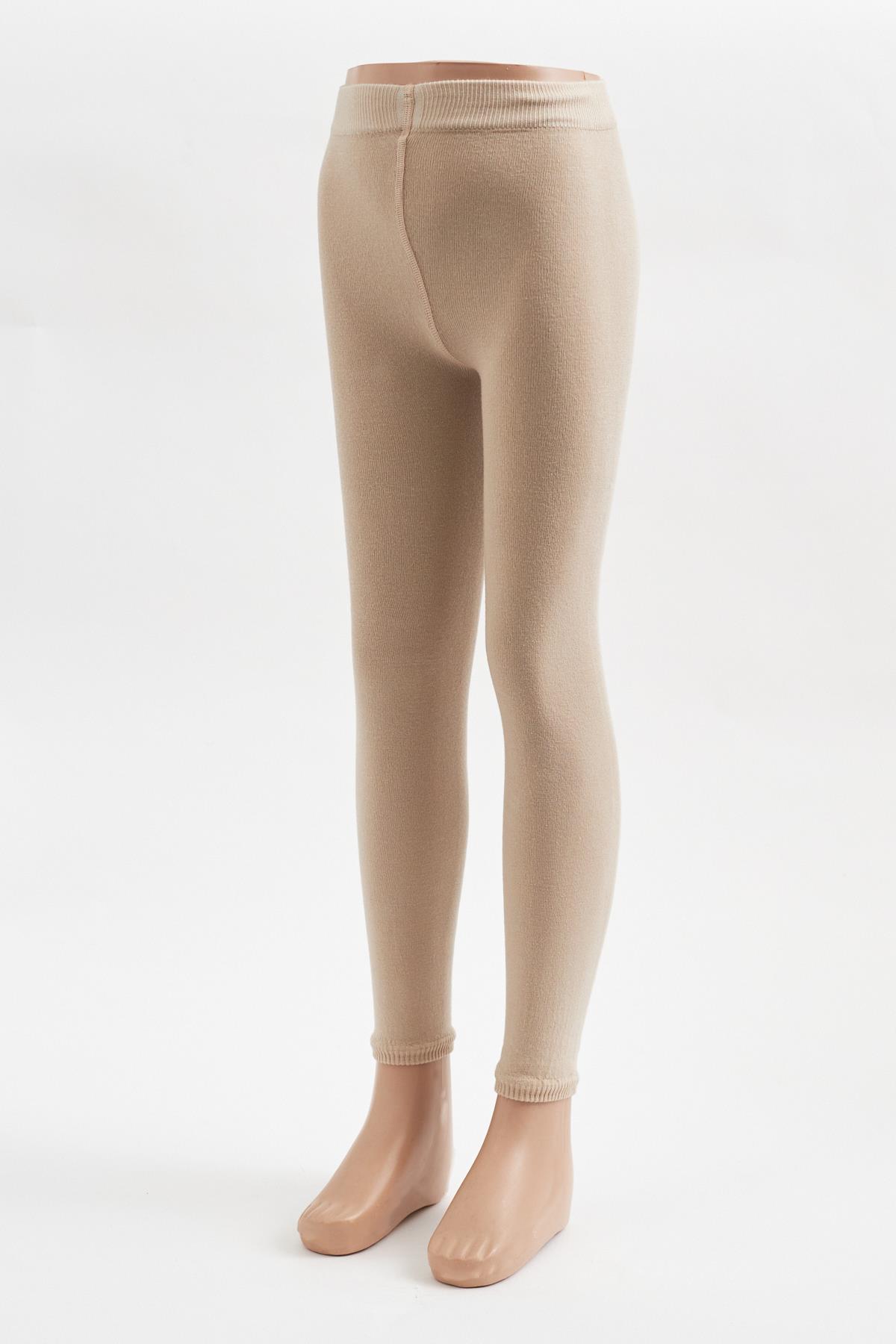 Childrens Cotton Leggings Milk Brown