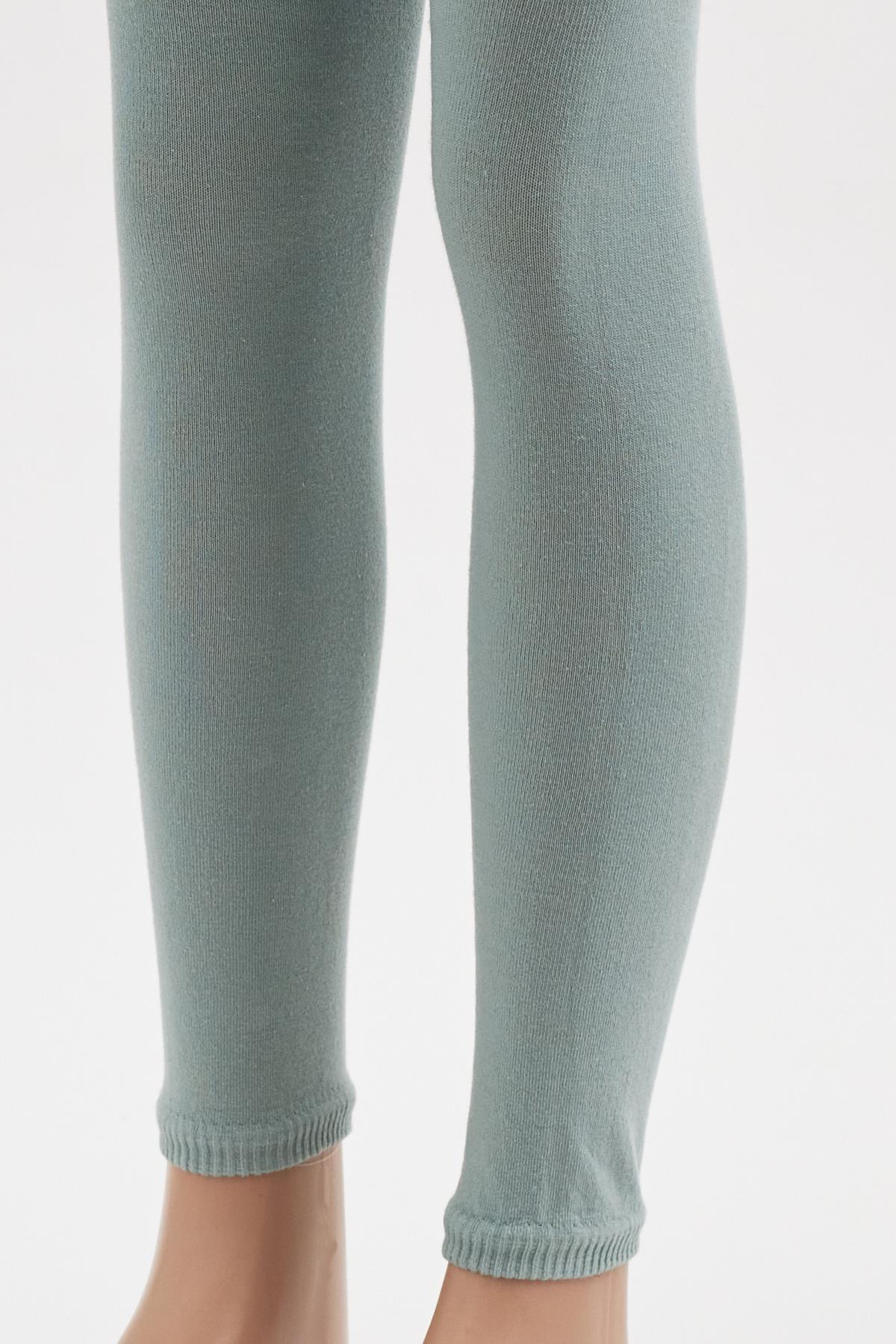 Childrens Cotton Leggings Green