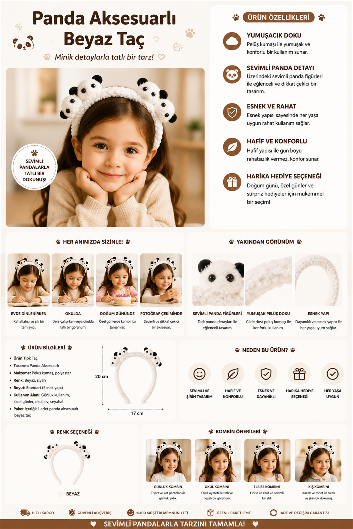 White Crown With Panda Accessory