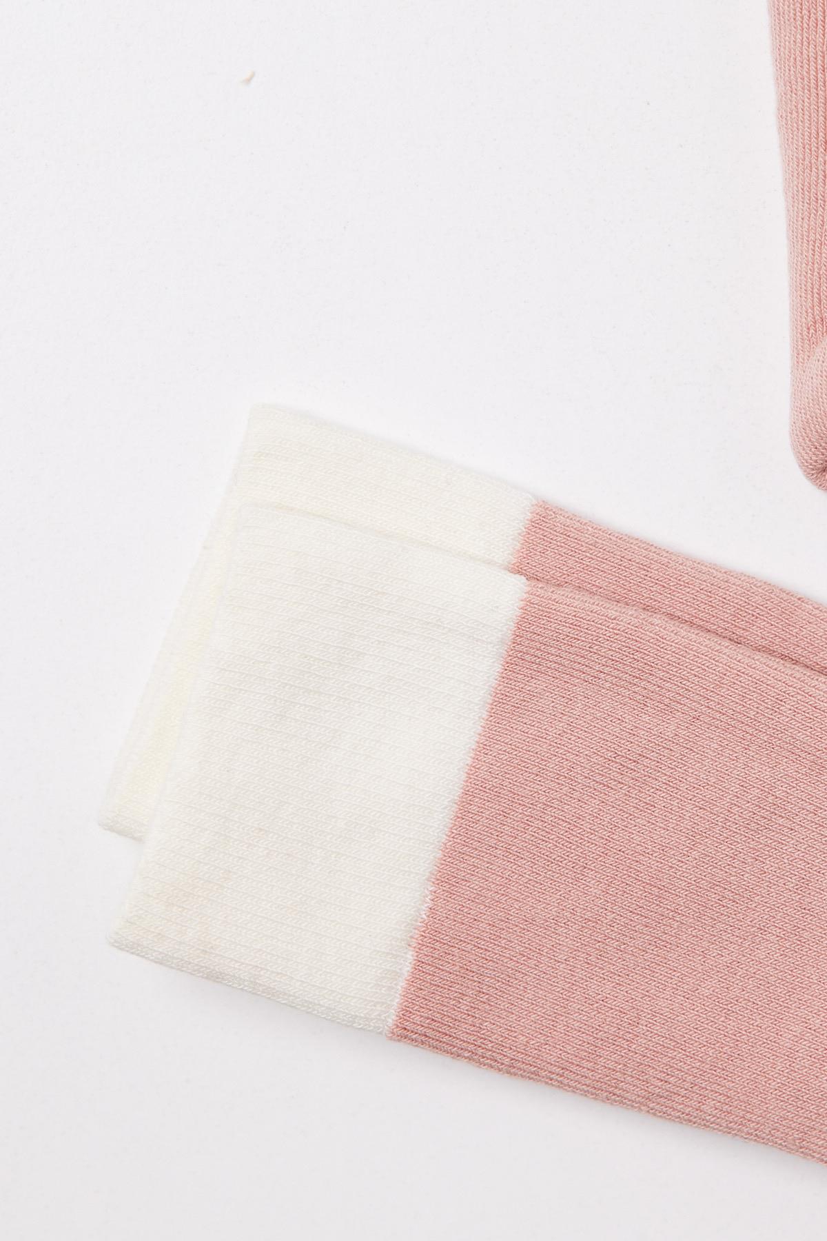 Detailed Hem Baby Towel Leggings Pink