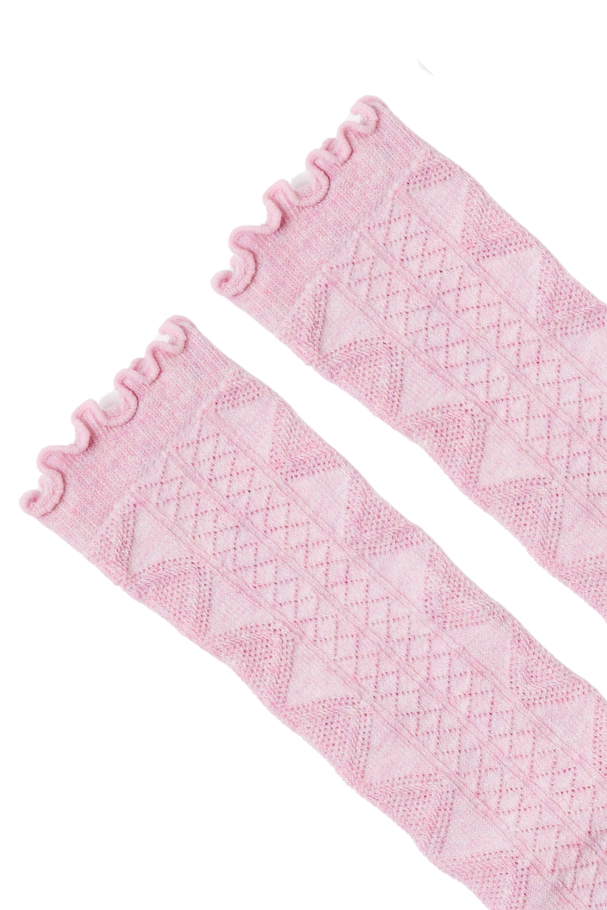 Kız Bebek Desenli Dizaltı Çorap Pembe