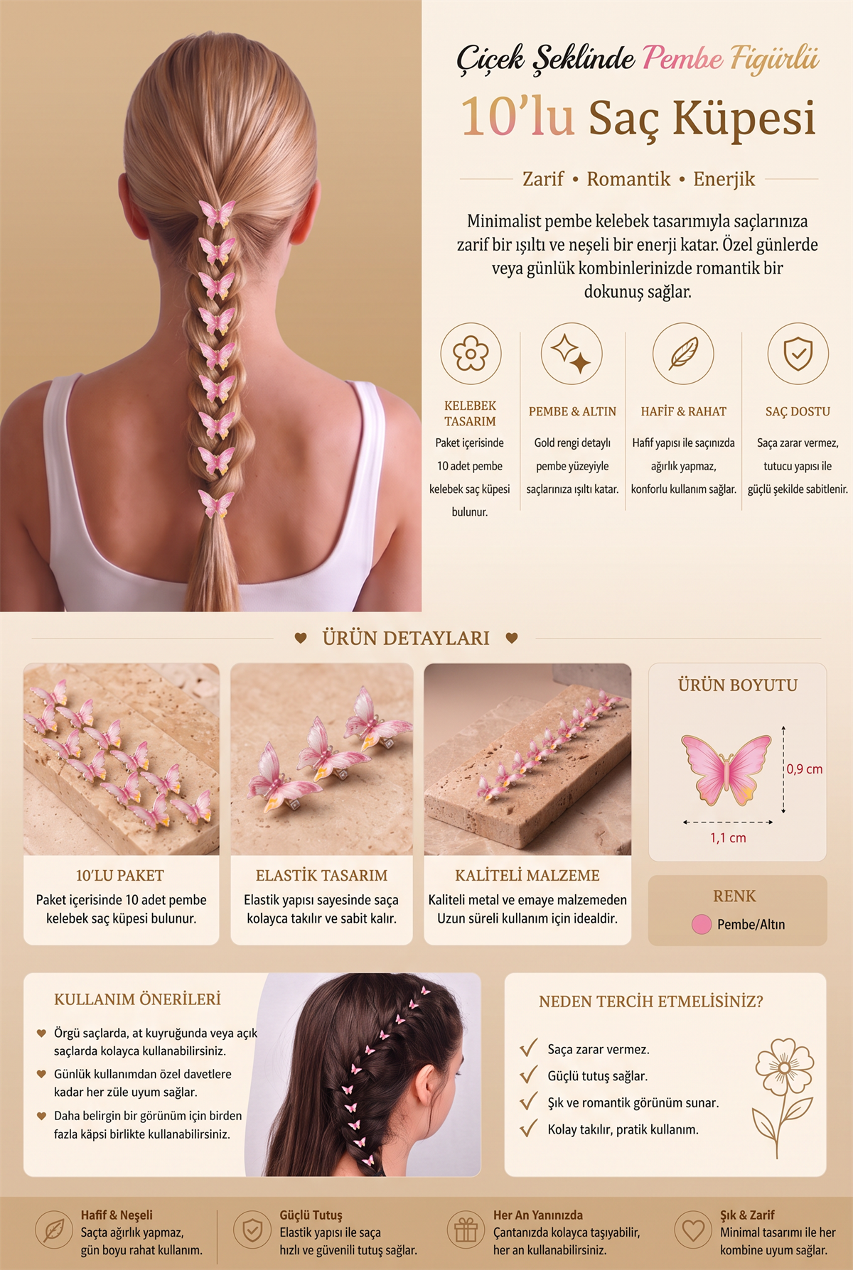 22505G2324  RENKLİ FİGÜRLÜ CHARM TOKA-27178 Pembe