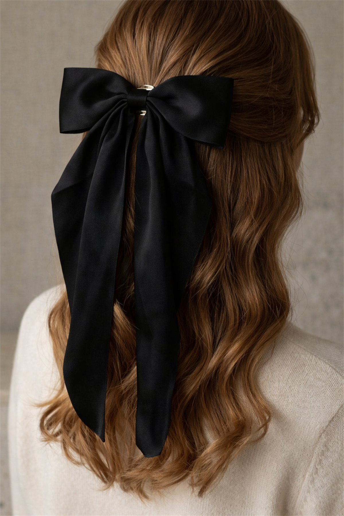 Satin Bow Vending Buckle Black