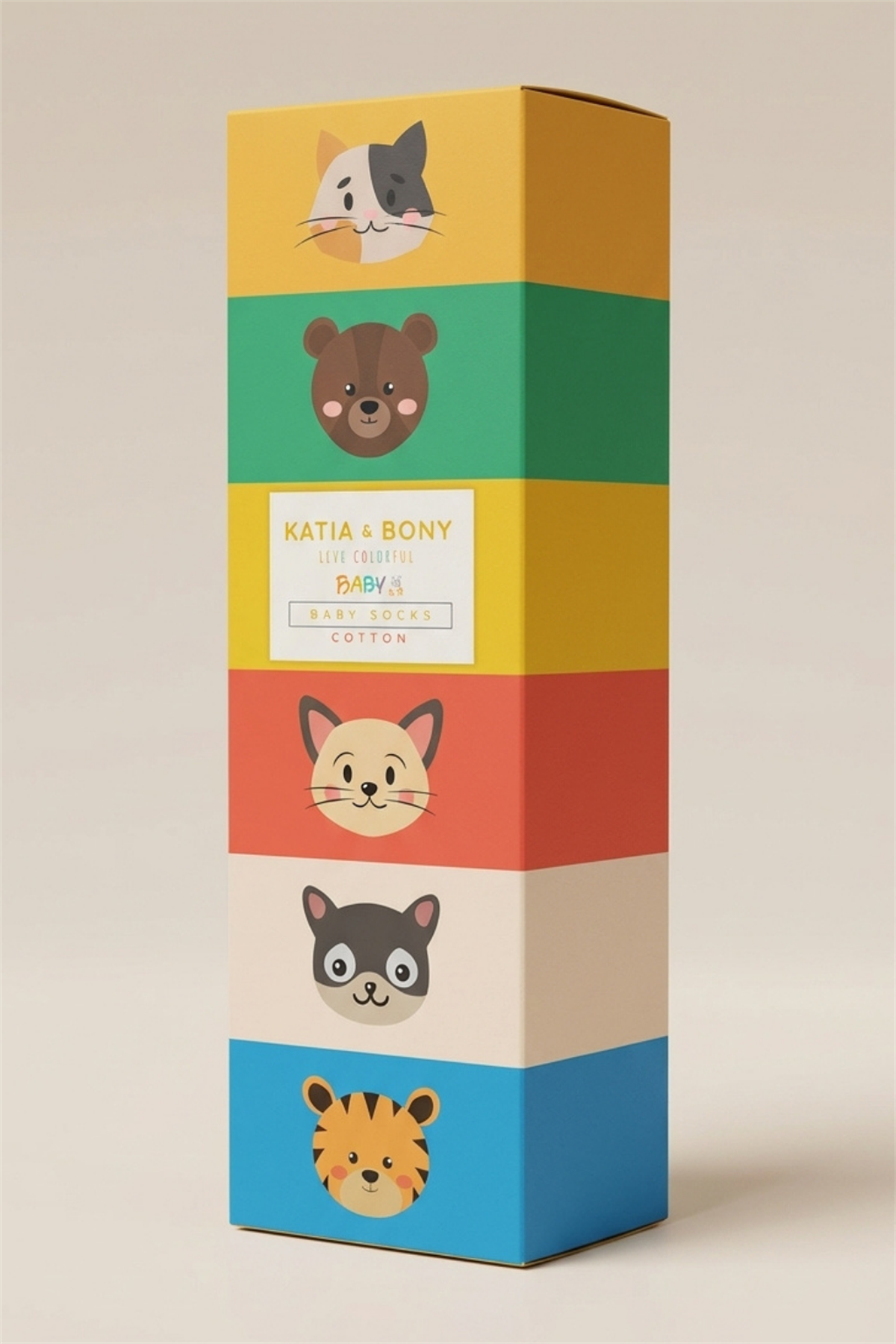 Sevimli Hayvan Desenli Bebek Hediye Kutusu