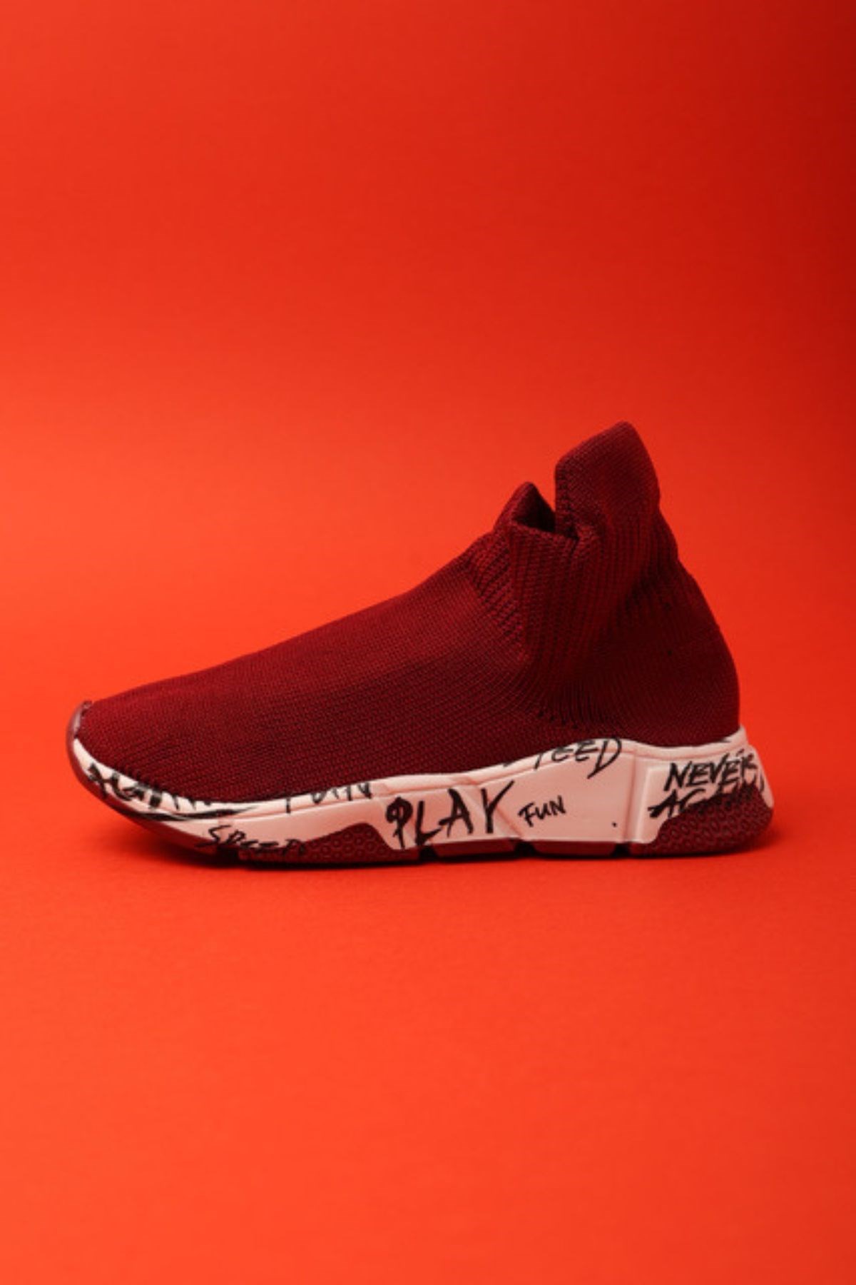 Speed Çorap Ayakkabı Bordo