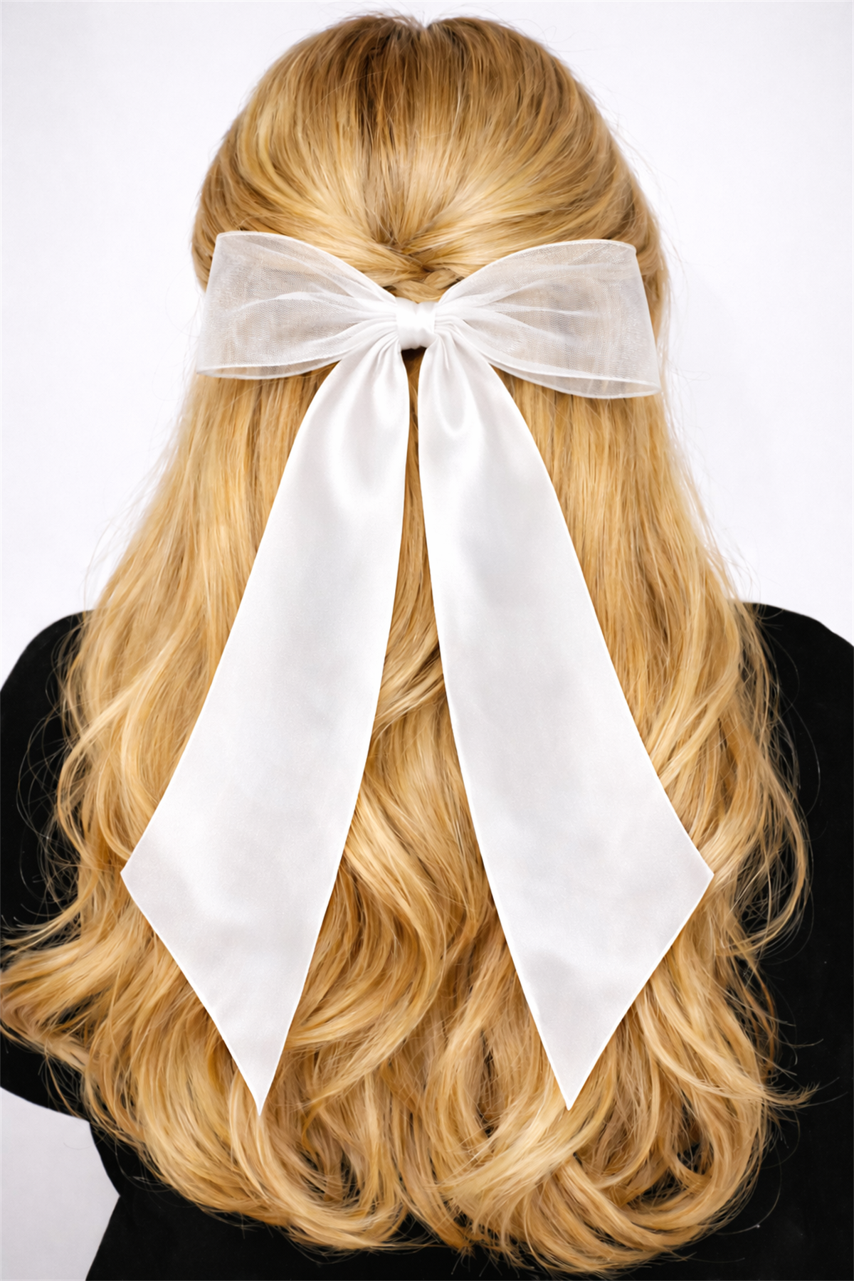 Tulle Bow Buckle White