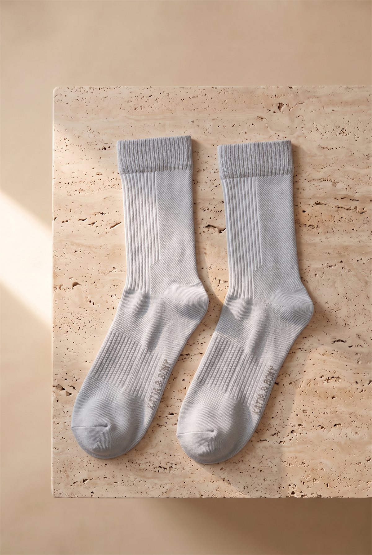 Unisex 2li Örgü File Soket Çorap Bordo-Gri