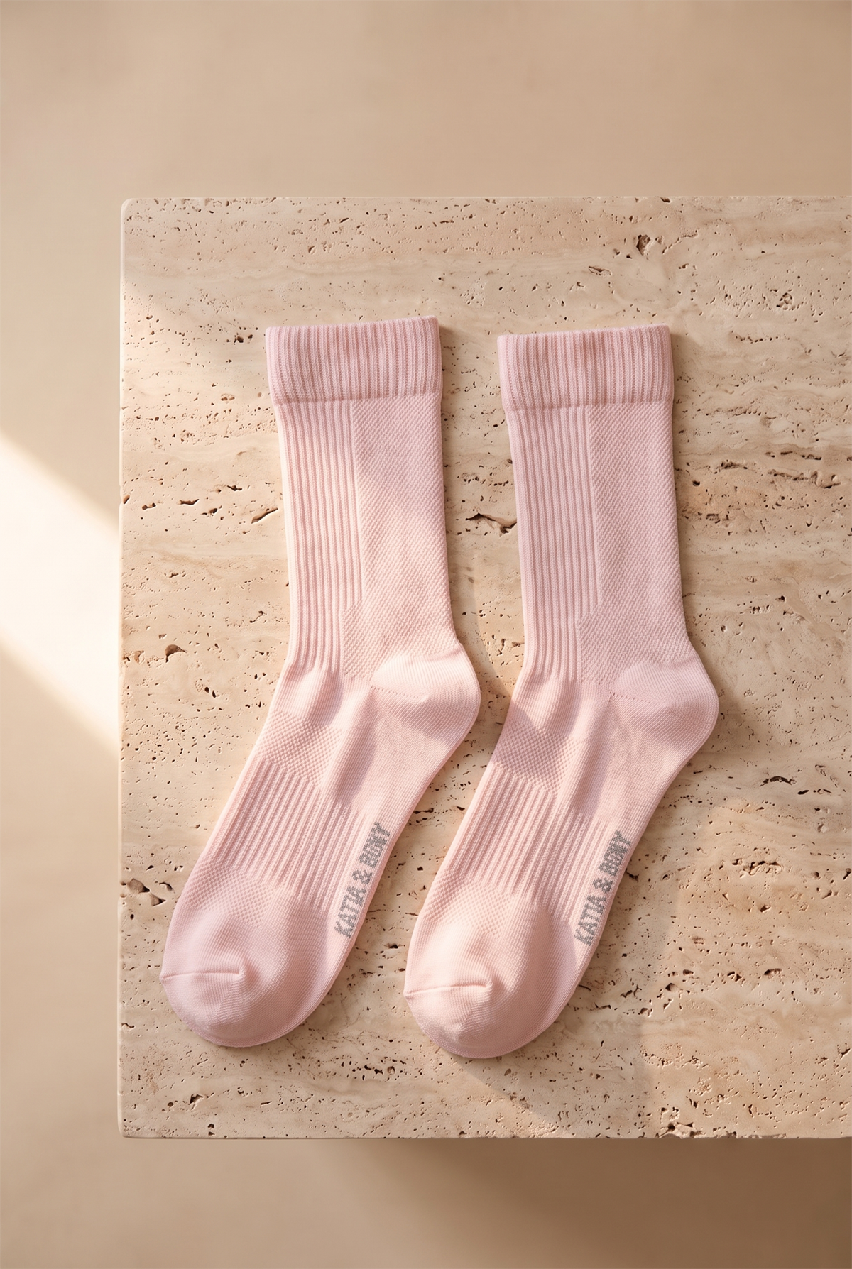 Unisex 2li Örgü File Soket Çorap Lila-Pembe