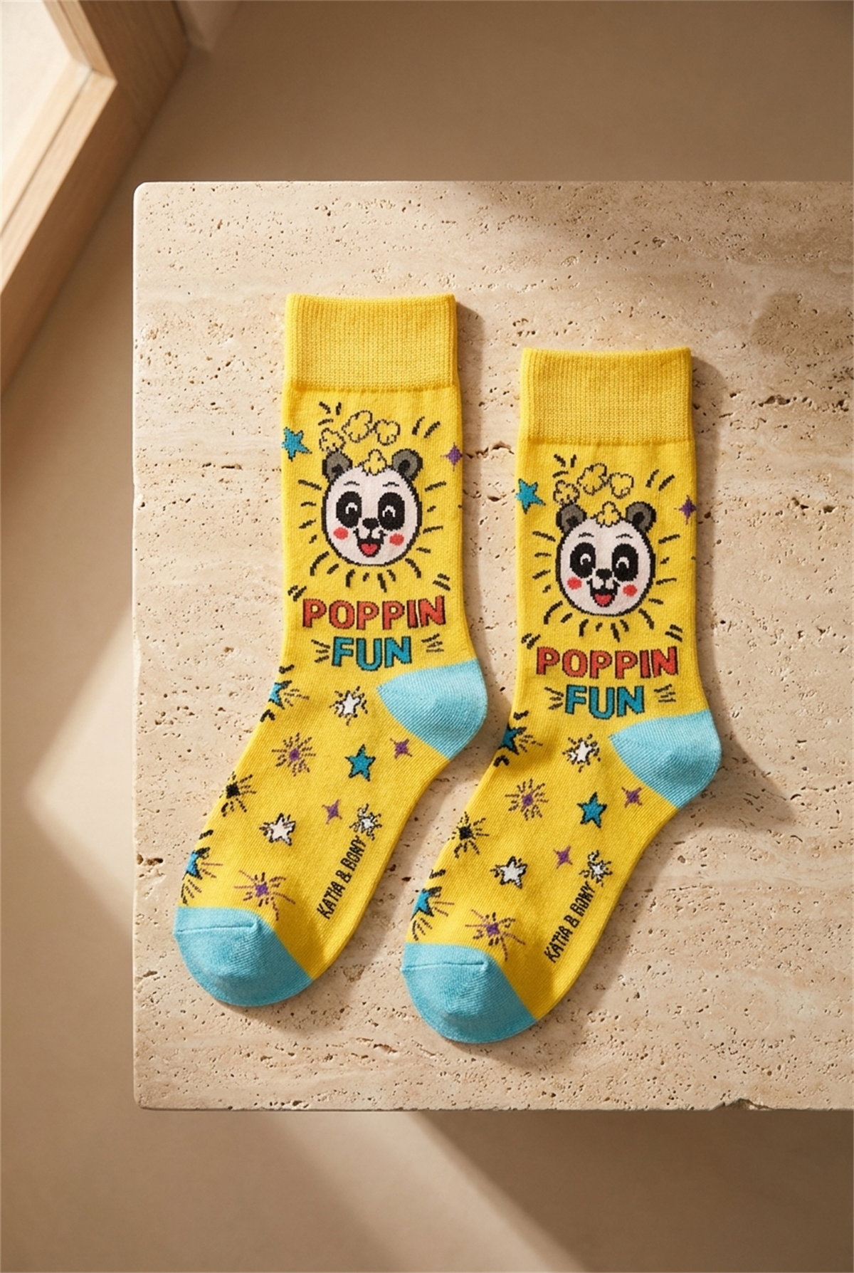 Unisex 3lü Candy Desenli Kutulu Soket Çorap