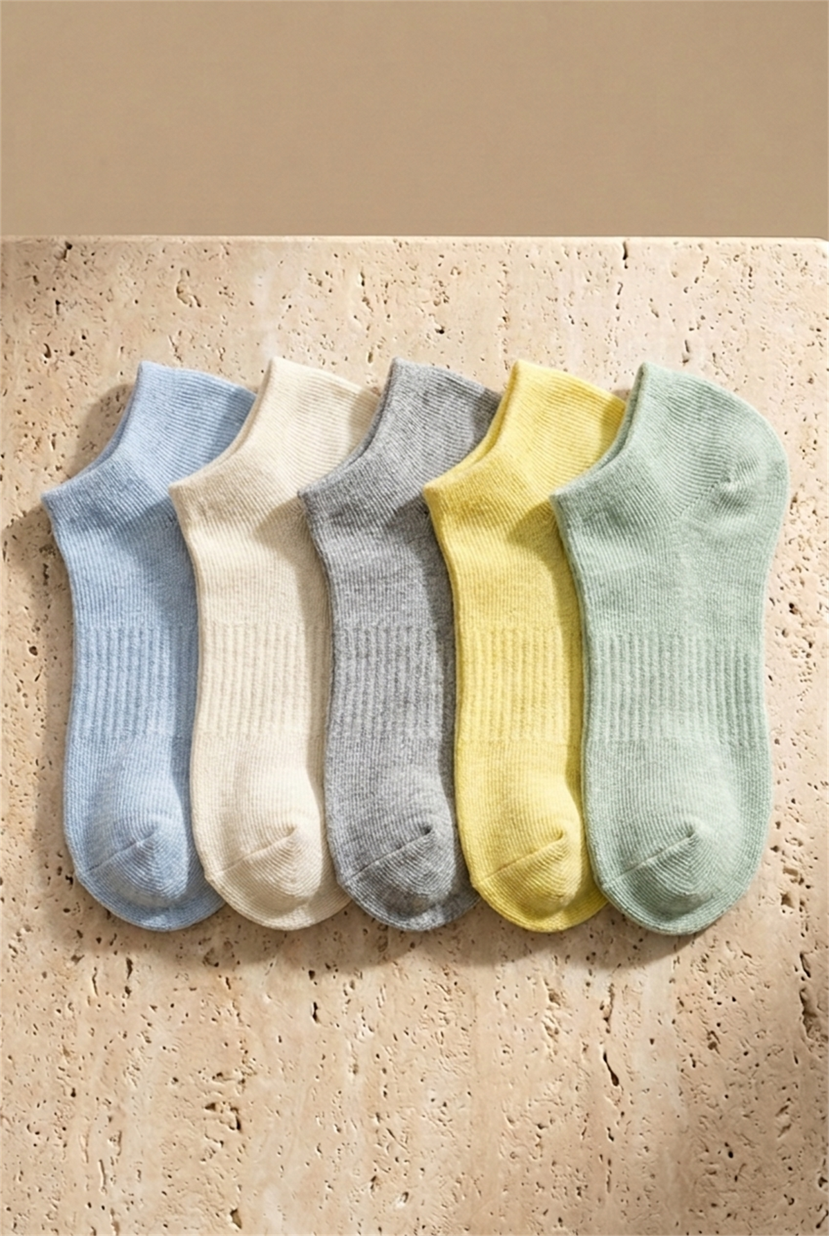 Unisex 5li Basic Step Çorap Gri Mix