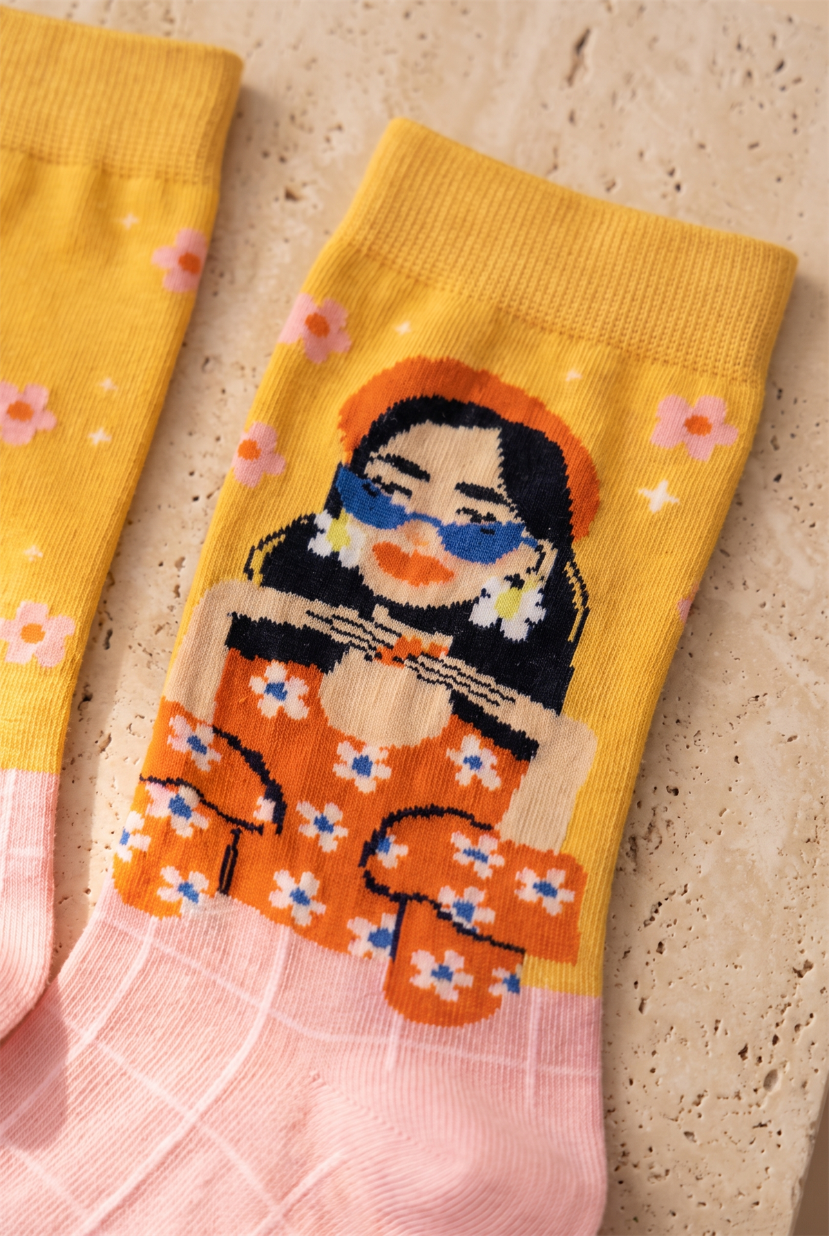 Unisex Brunette Art Pamuklu Soket Çorap