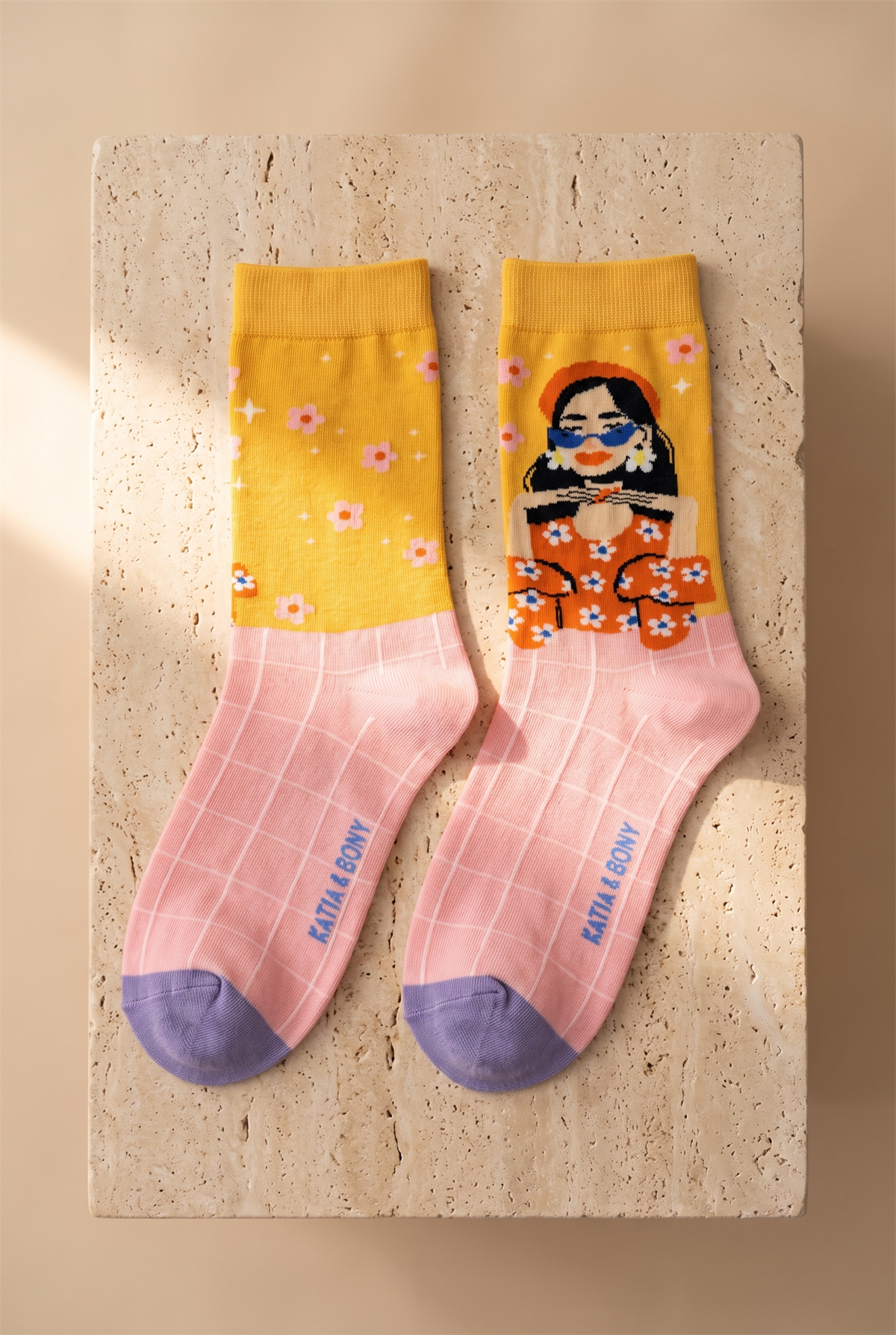 Unisex Brunette Art Pamuklu Soket Çorap