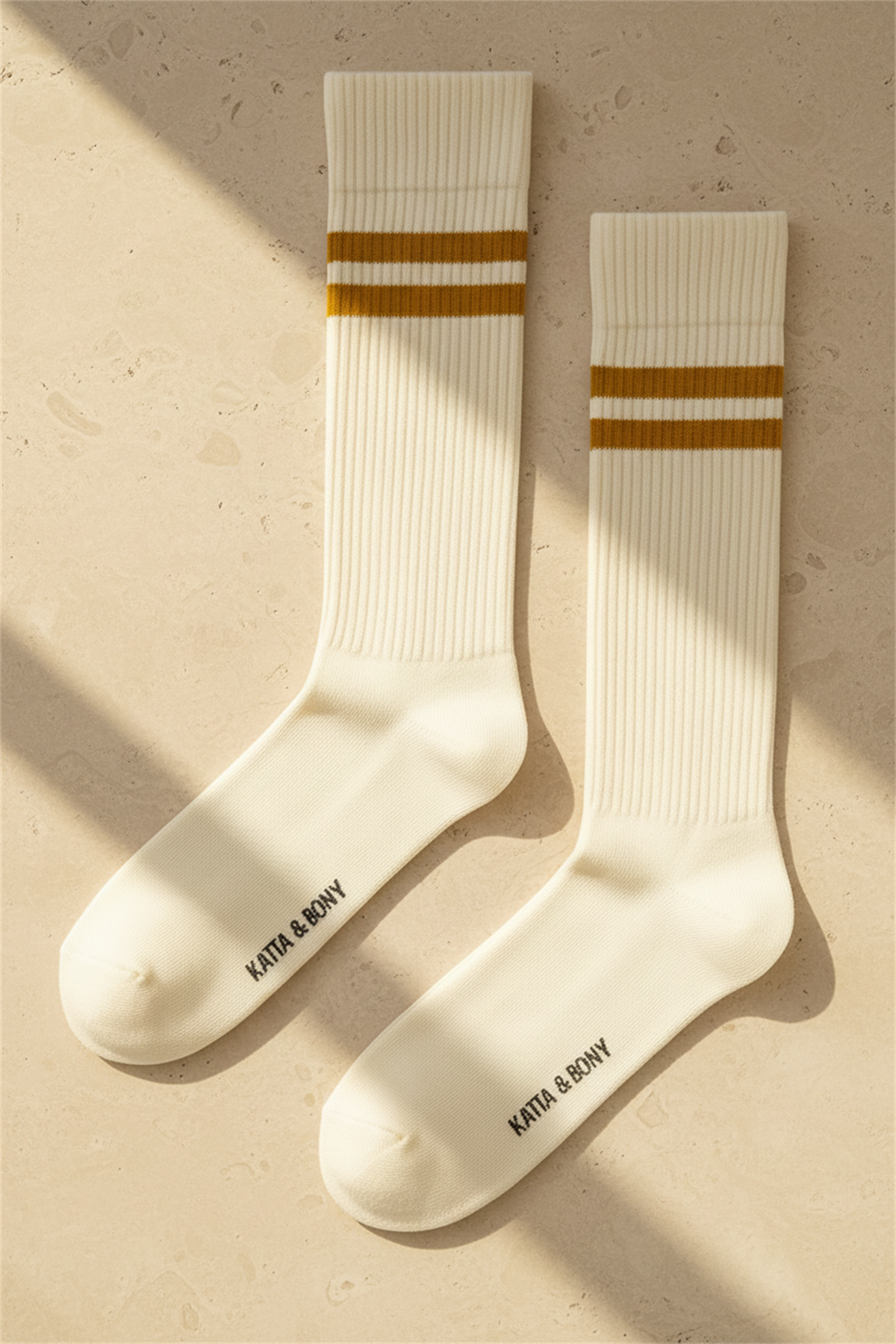 Unisex Çizgi Desenli Soket Çorap