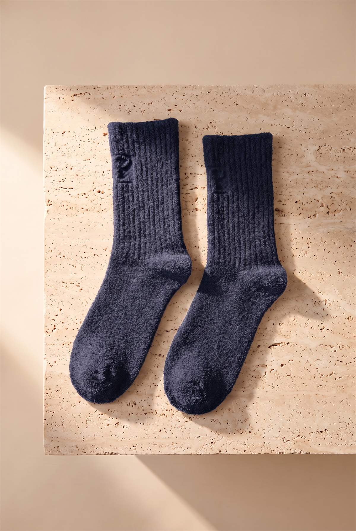 Unisex Cool Havlu Soket Çorap Lacivert