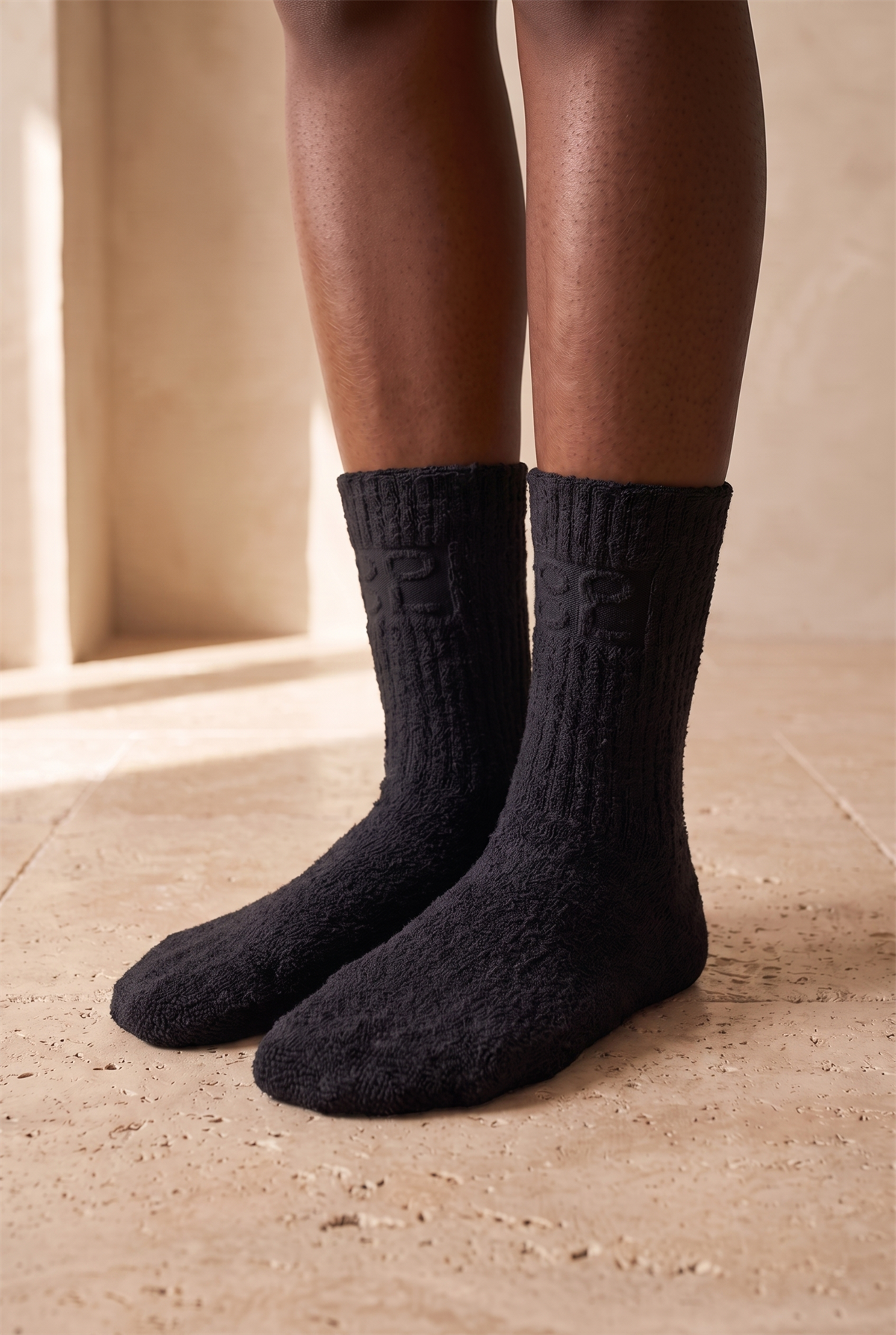 Unisex Cool Havlu Soket Çorap Siyah