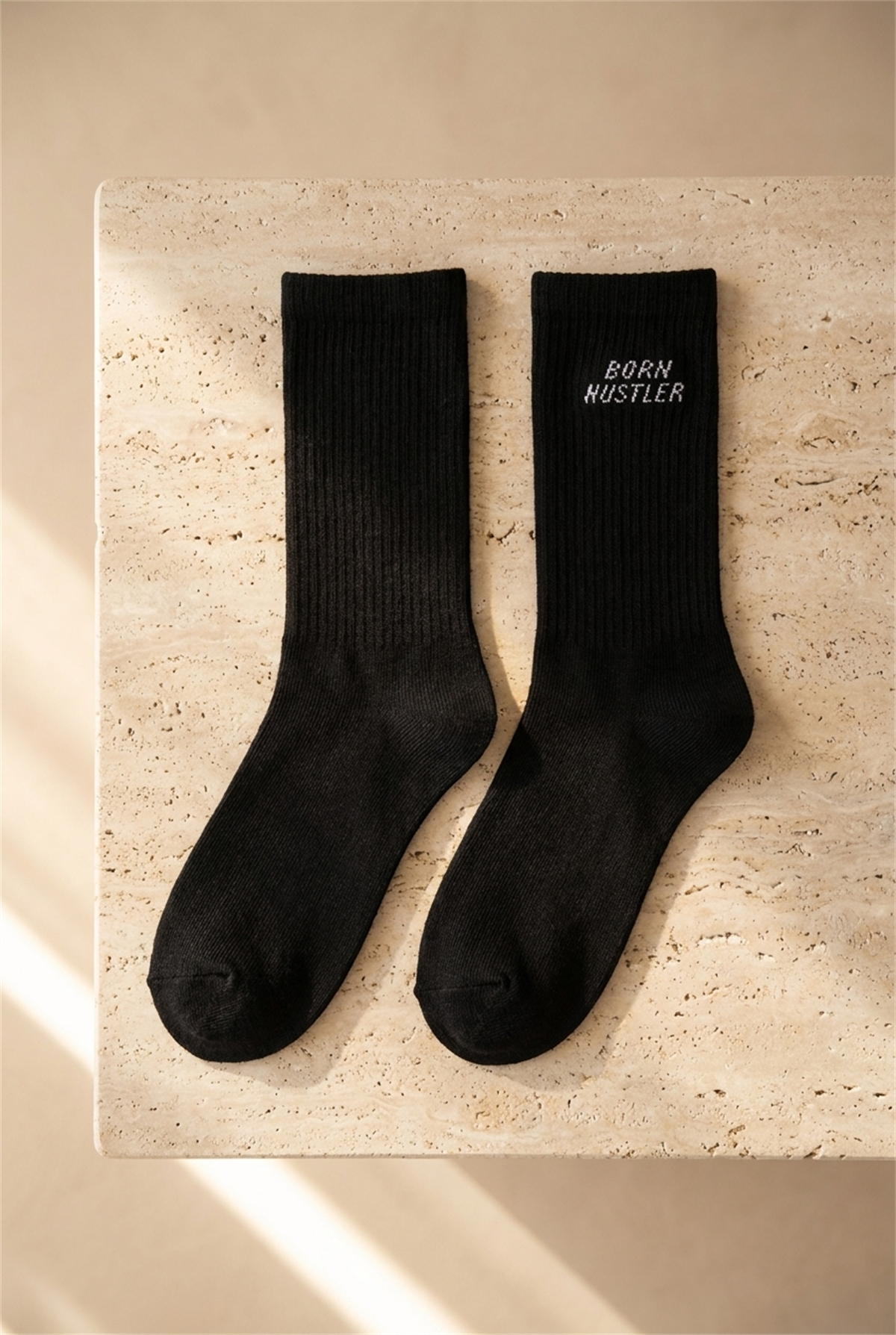 Unisex Desenli Pamuklu Soket Çorap Siyah