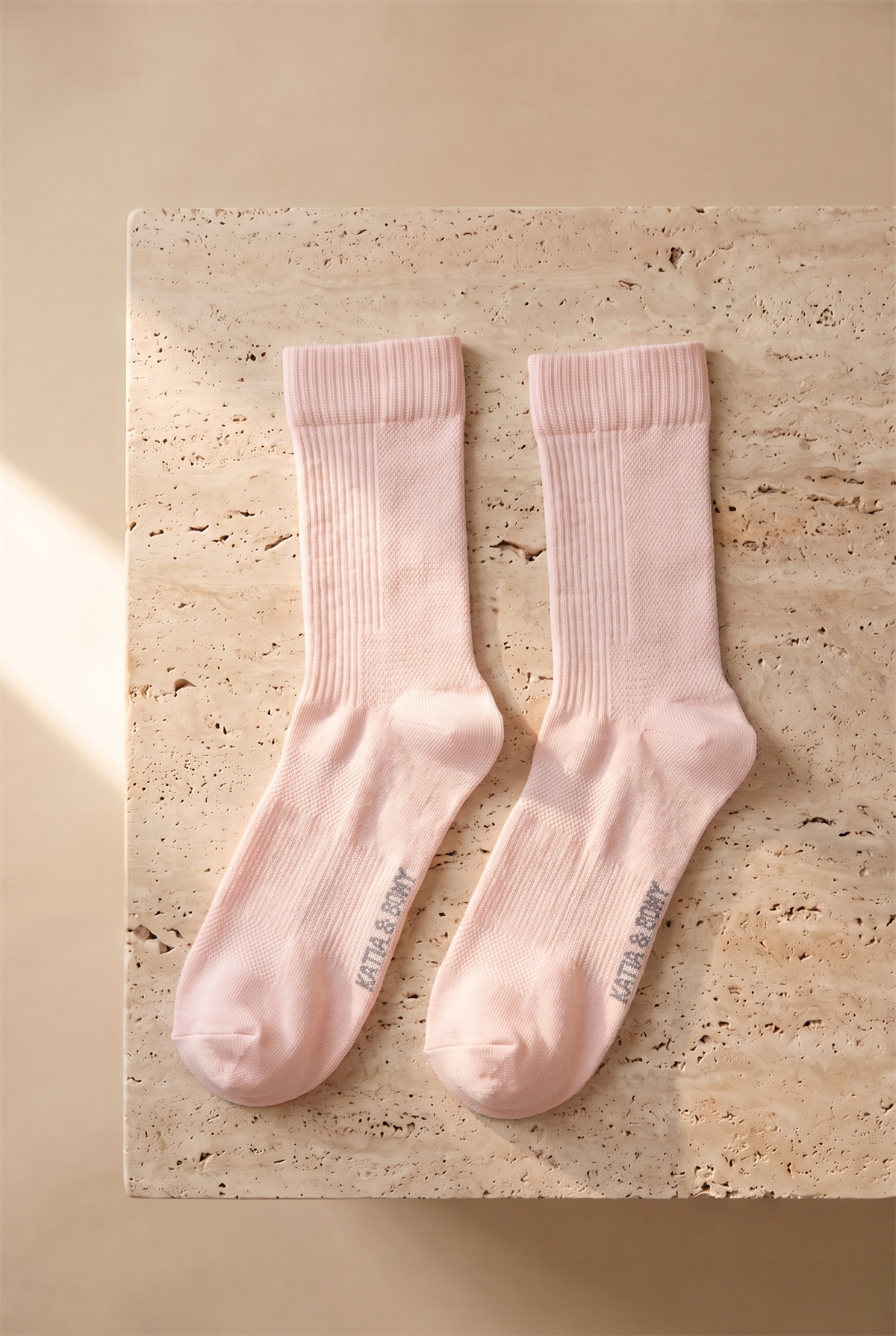 Unisex File Örgülü Soket Çorap Pembe
