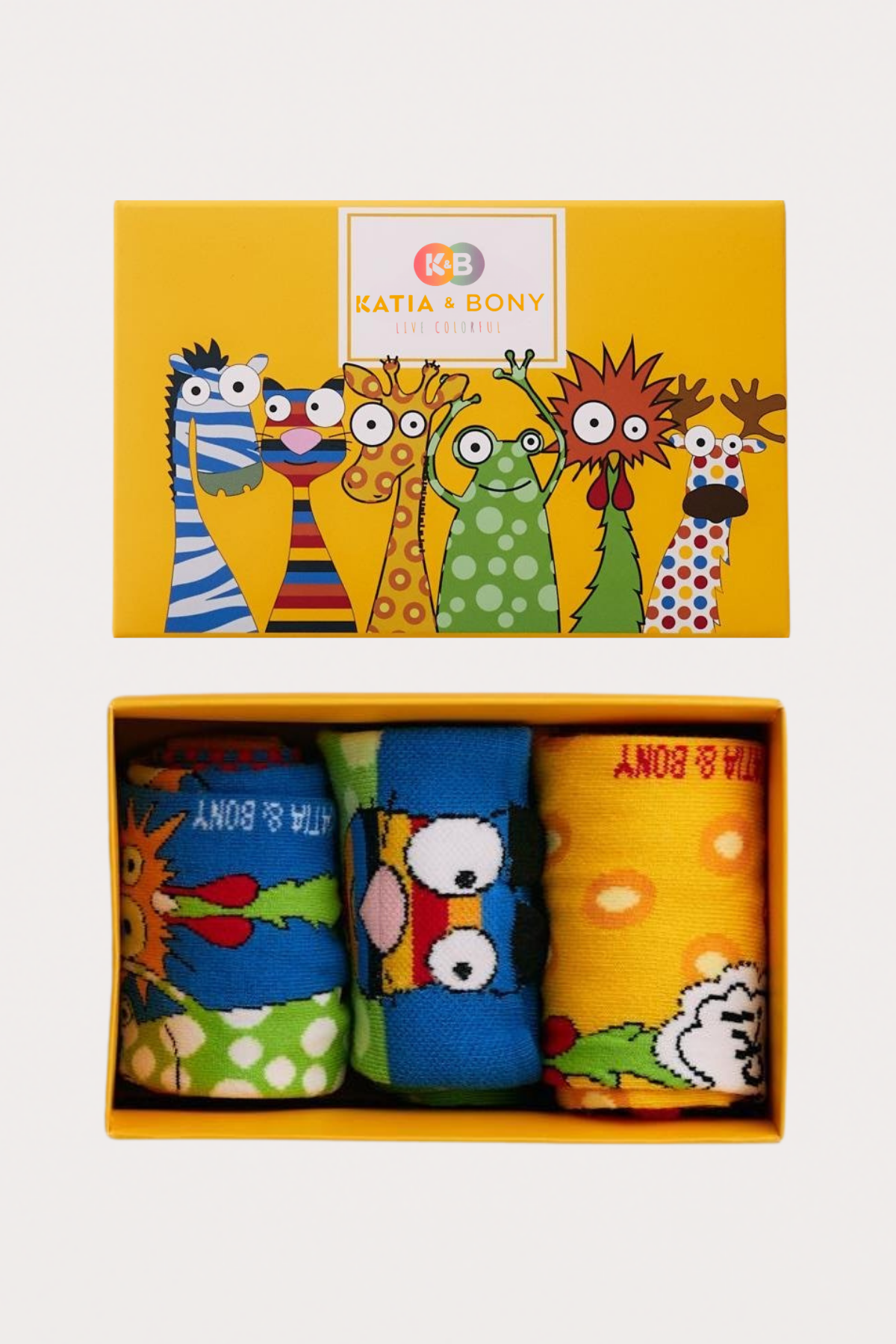 Unisex Horoz Desenli 3lü Kutulu Soket Çorap