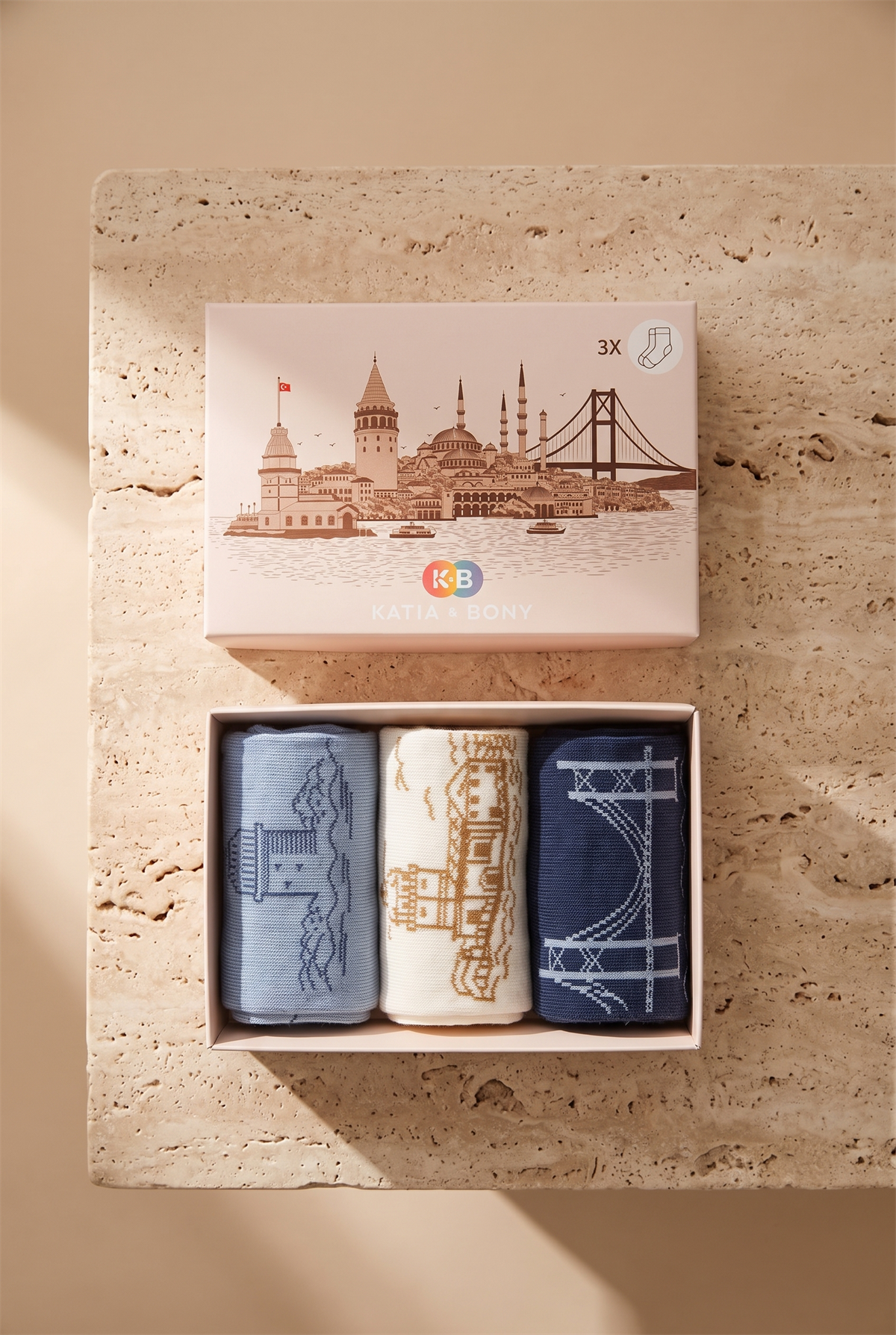 3Pck Istanbul Boxed Unısex Socket Socks Multıcolored