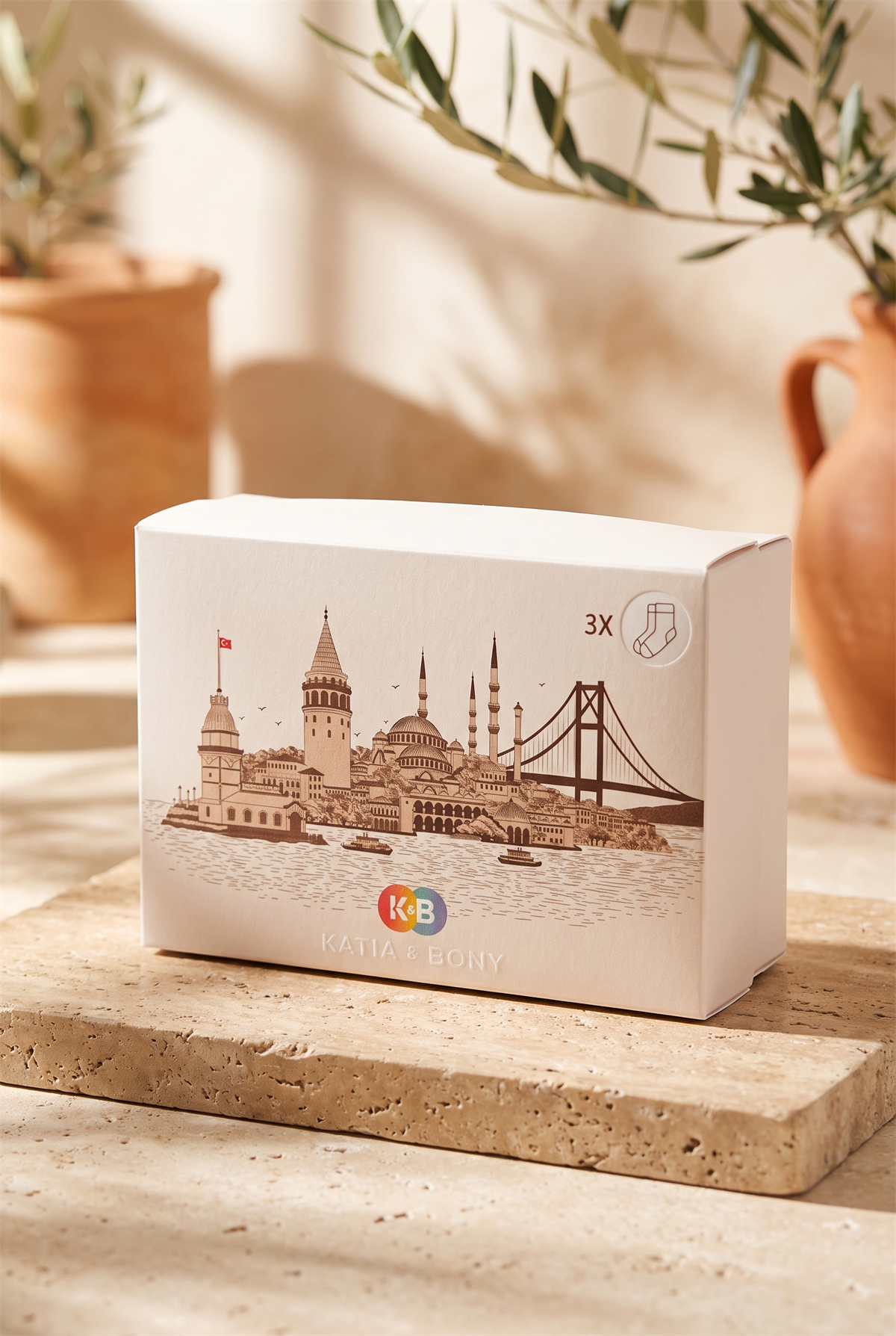 3Pck Istanbul Boxed Unısex Socket Socks Multıcolored